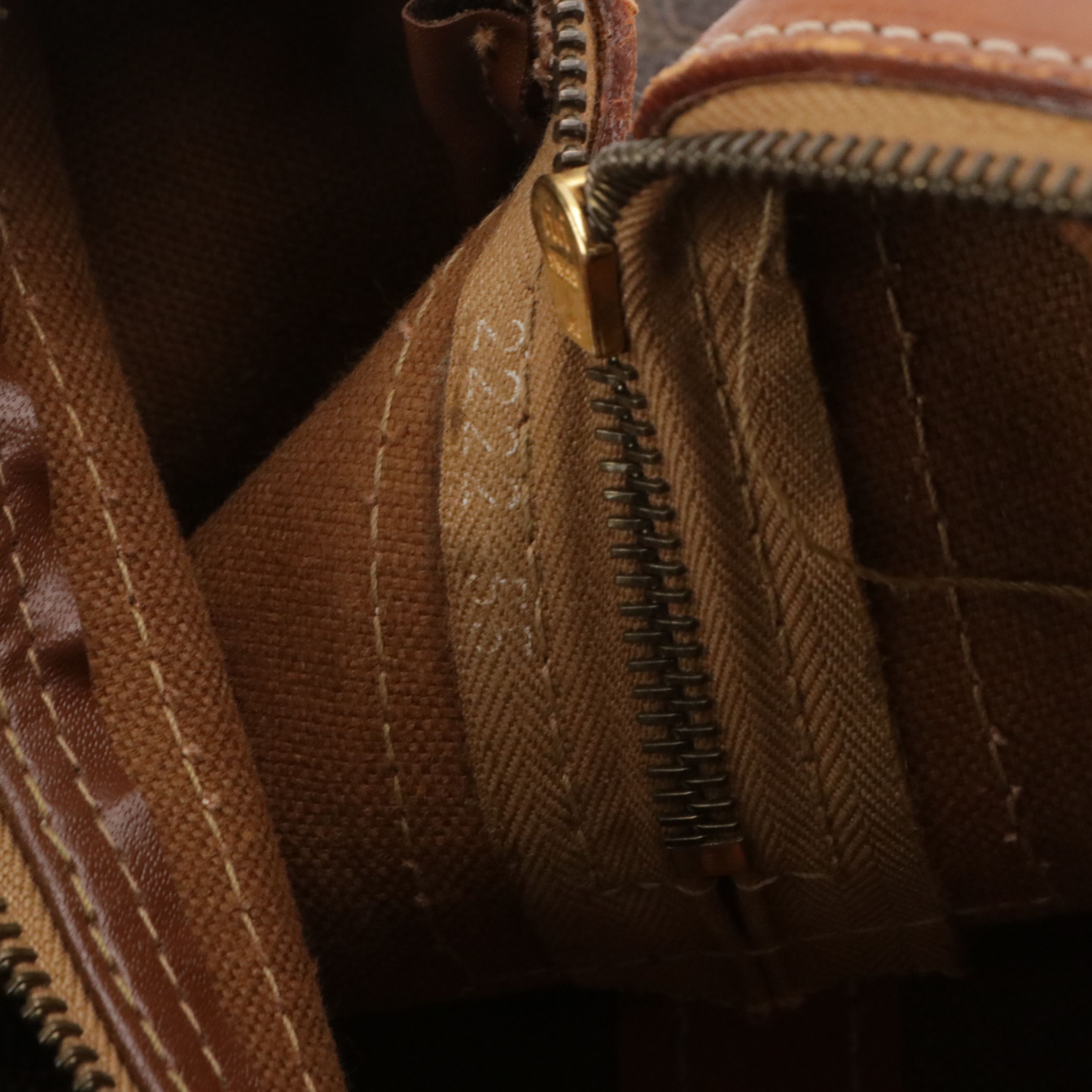 Celine Small Duffle Bag in Dark Brown Macadam Canvas and Leather