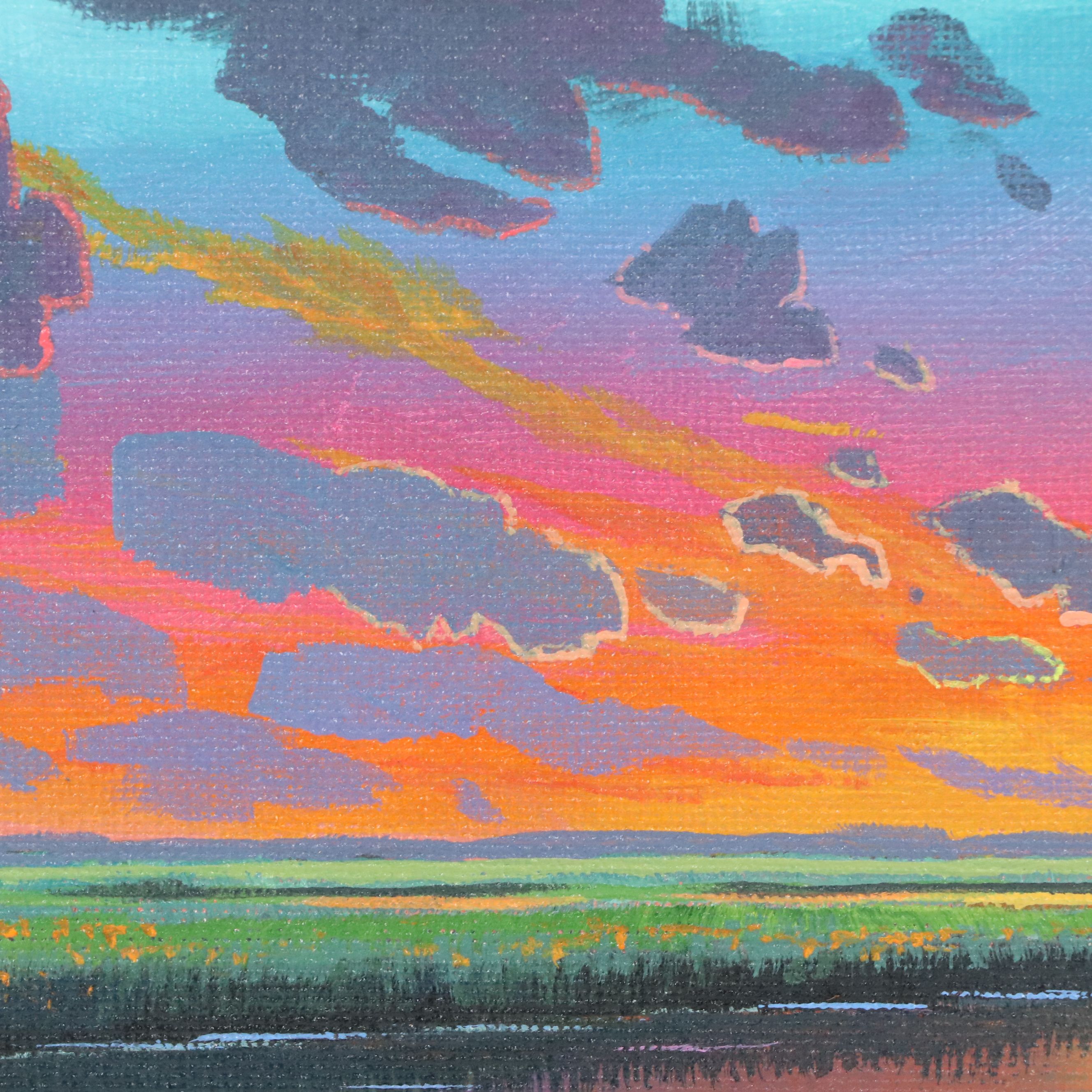 Douglas "Bumo" Johnpeer Acrylic Painting of Low Country Landscape