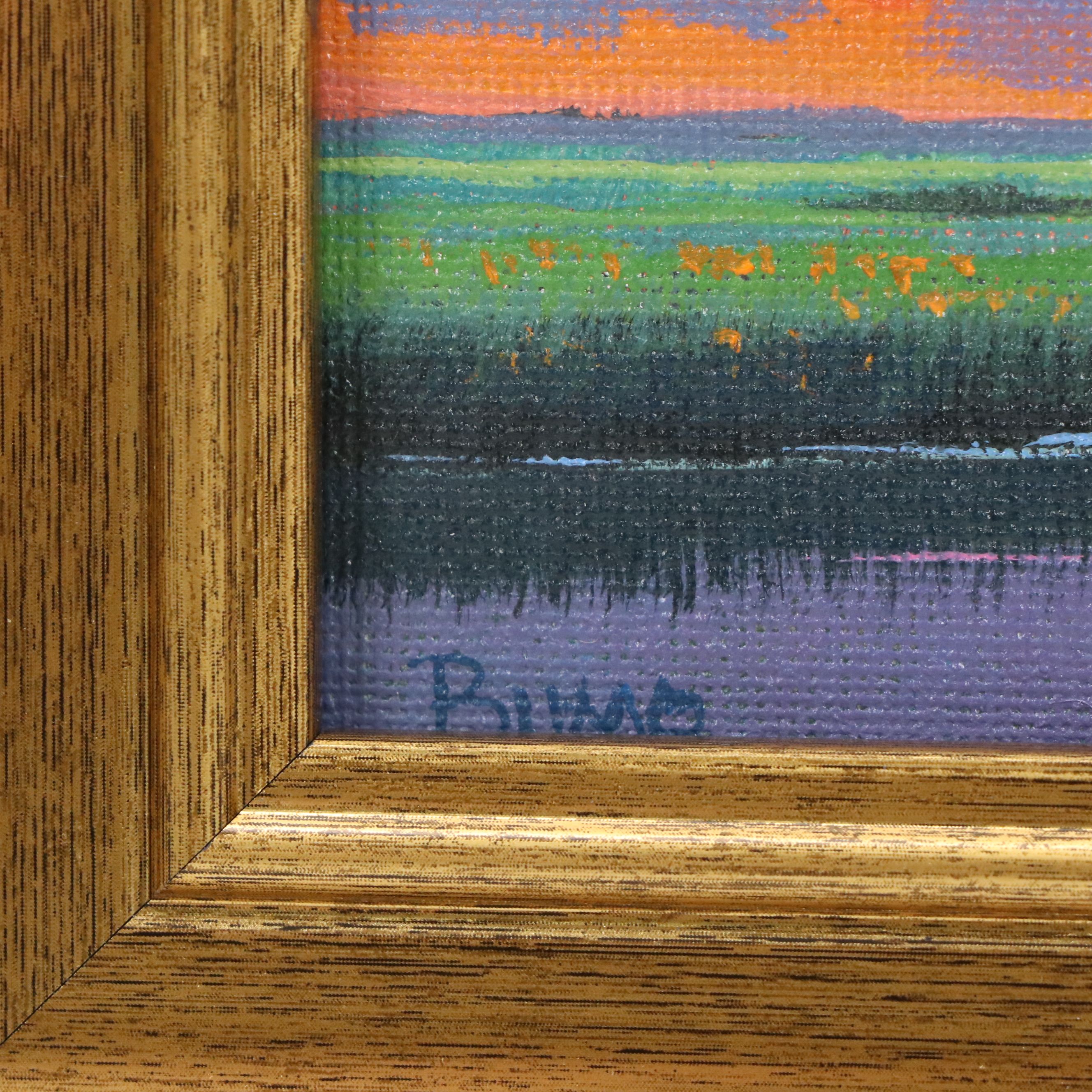 Douglas "Bumo" Johnpeer Acrylic Painting of Low Country Landscape