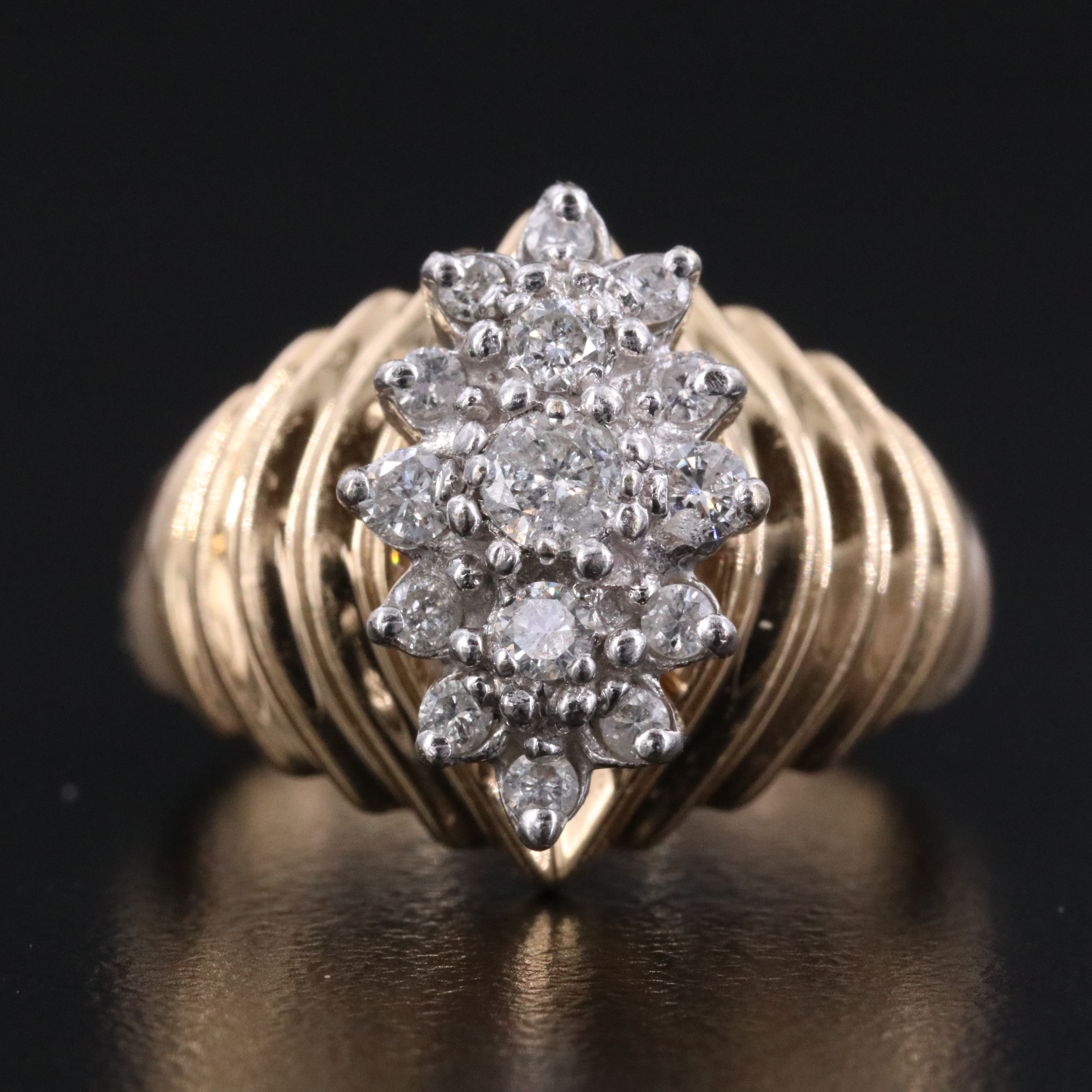 14K 0.53 CTW Diamond Tiered Ring