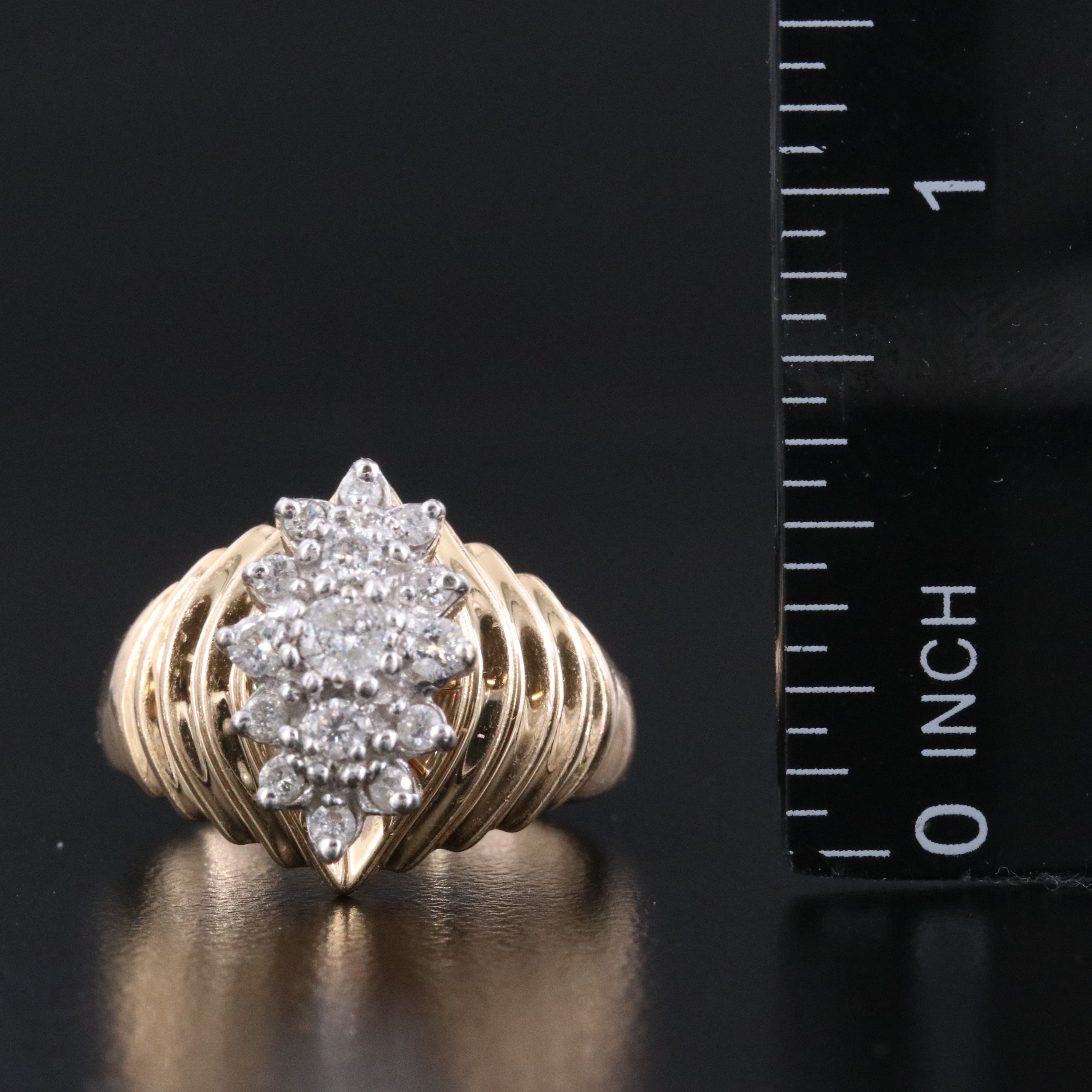 14K 0.53 CTW Diamond Tiered Ring