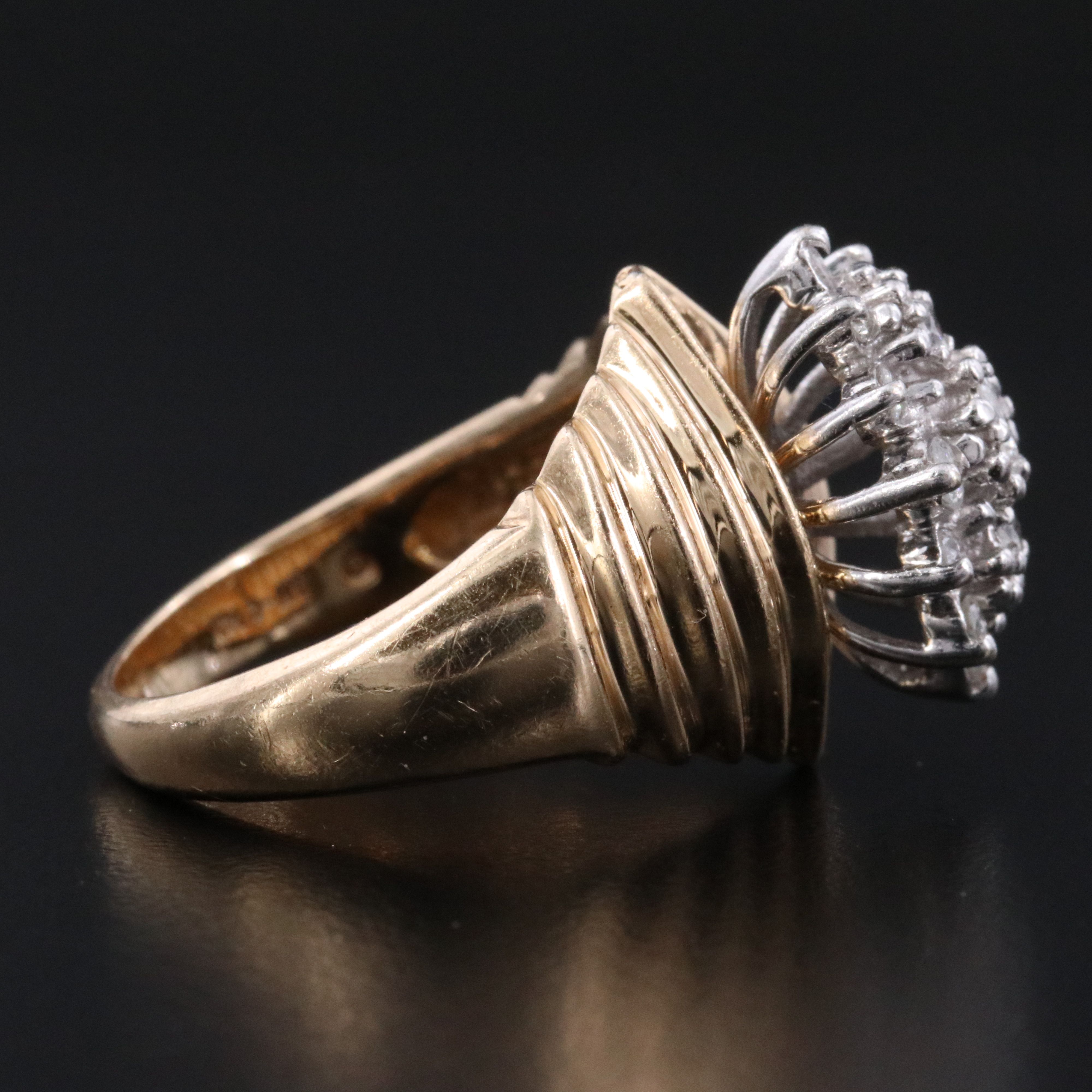 14K 0.53 CTW Diamond Tiered Ring