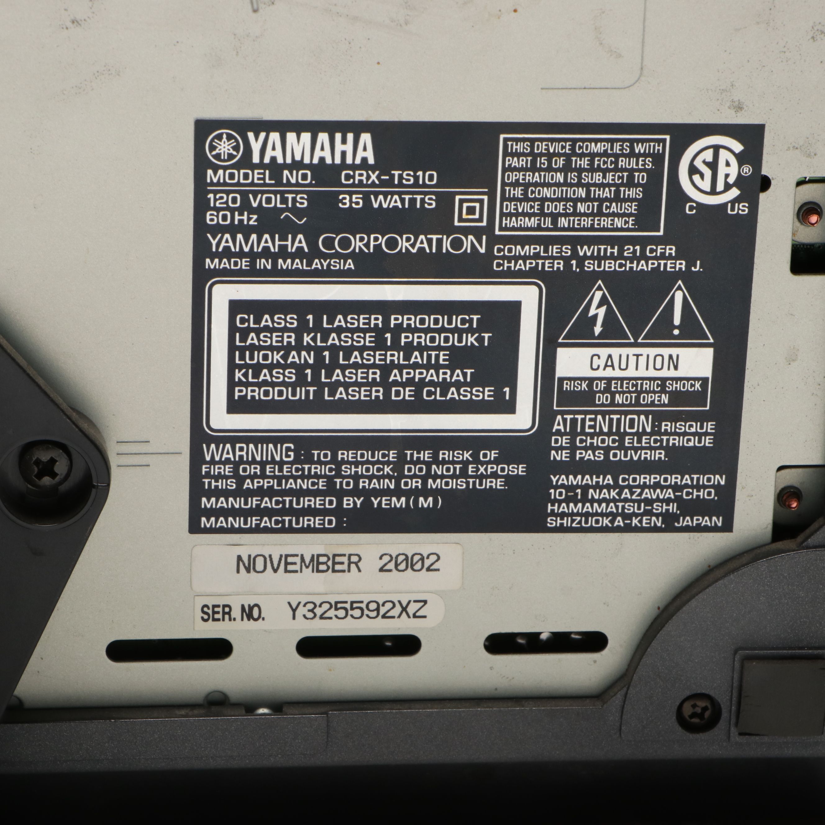 Yamaha CD Turntable and Speakers with TEAC Headphones