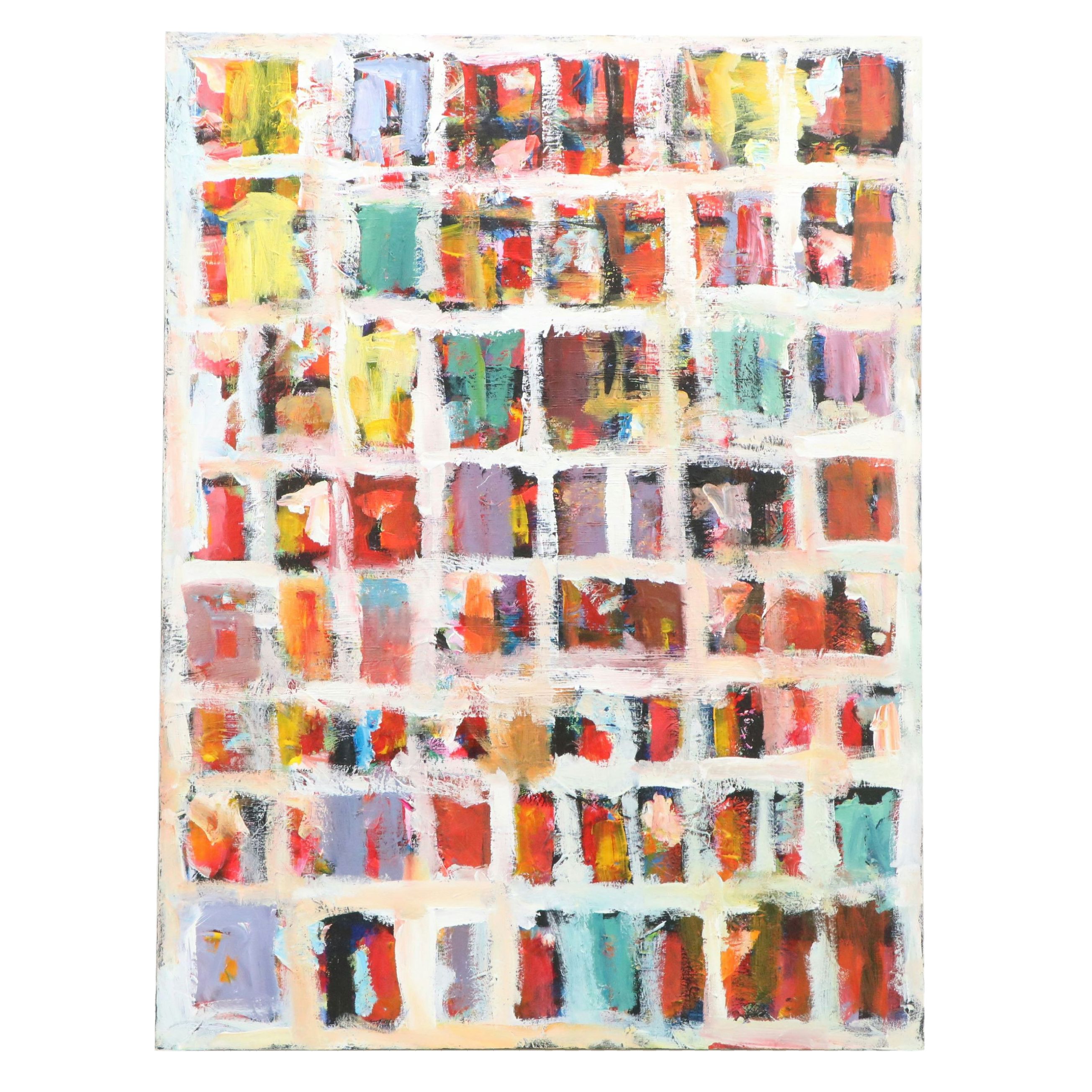 Leif Janek Acrylic Painting "Abstract #2," 2026