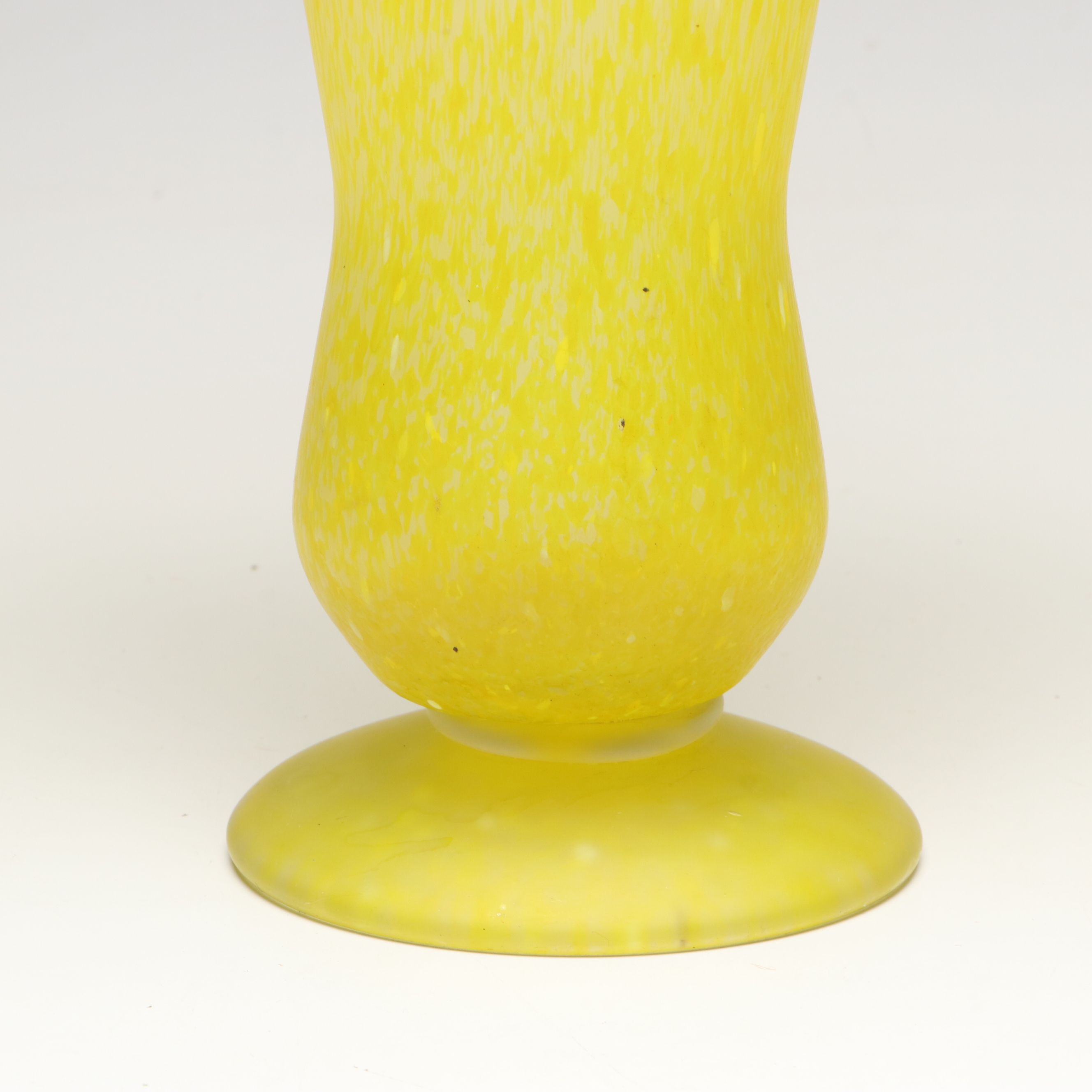 Multicolor Striped Glass Tray with Ruffle Edge Art Glass Vase