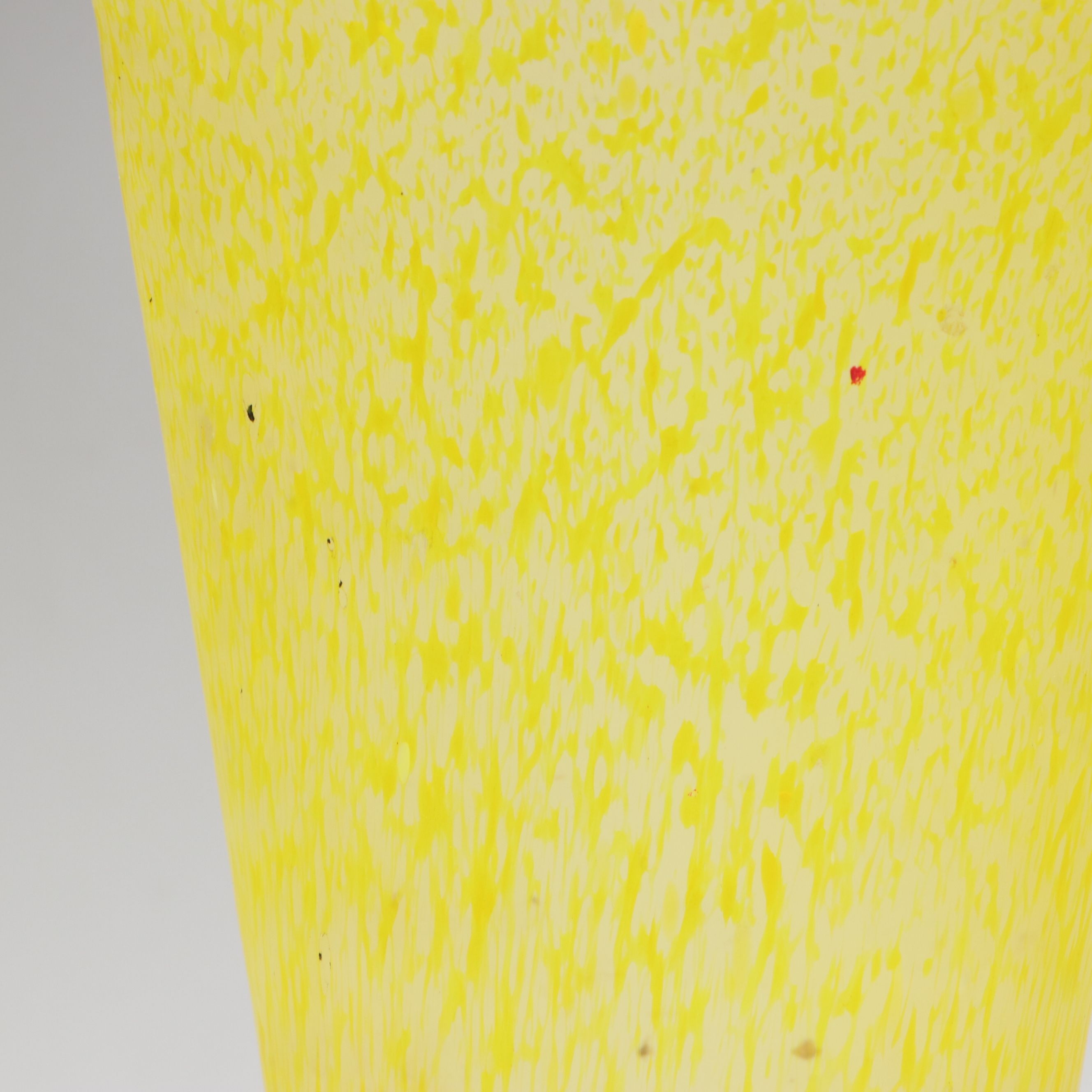 Multicolor Striped Glass Tray with Ruffle Edge Art Glass Vase