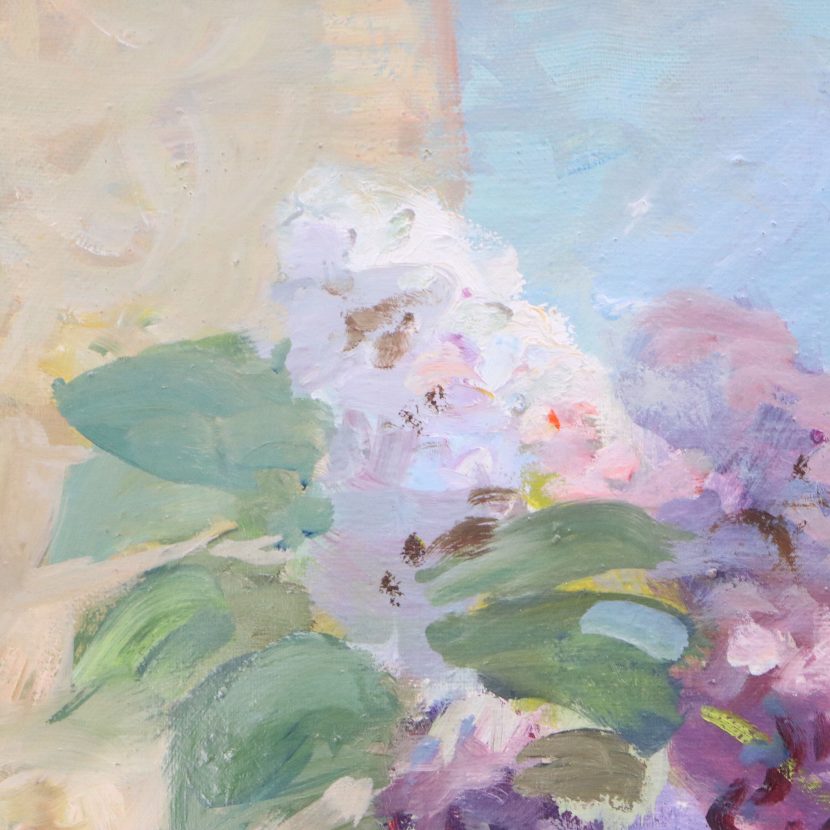 Martynenko Belarusian Still Life Oil Painting "Lilacs," 1998