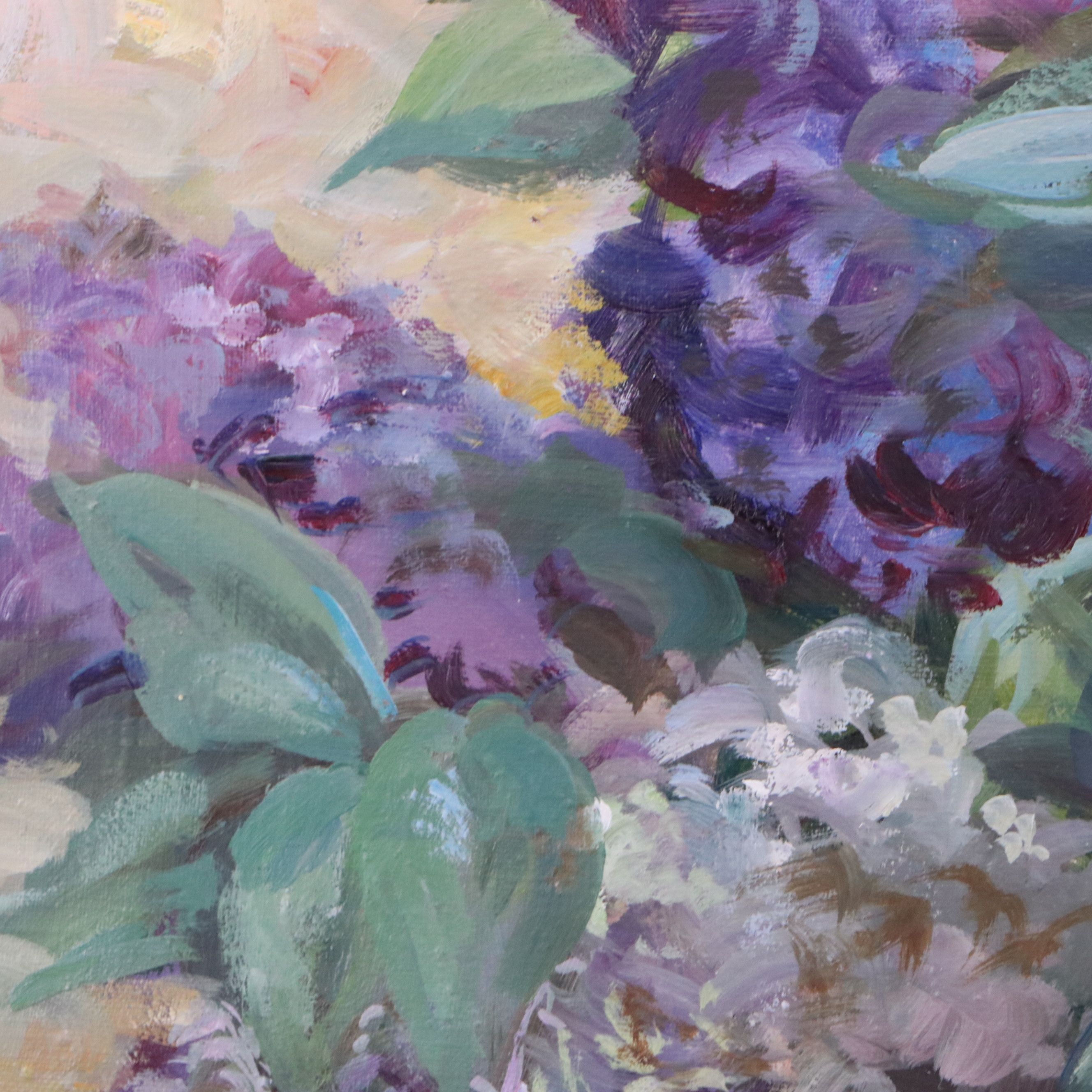 Martynenko Belarusian Still Life Oil Painting "Lilacs," 1998