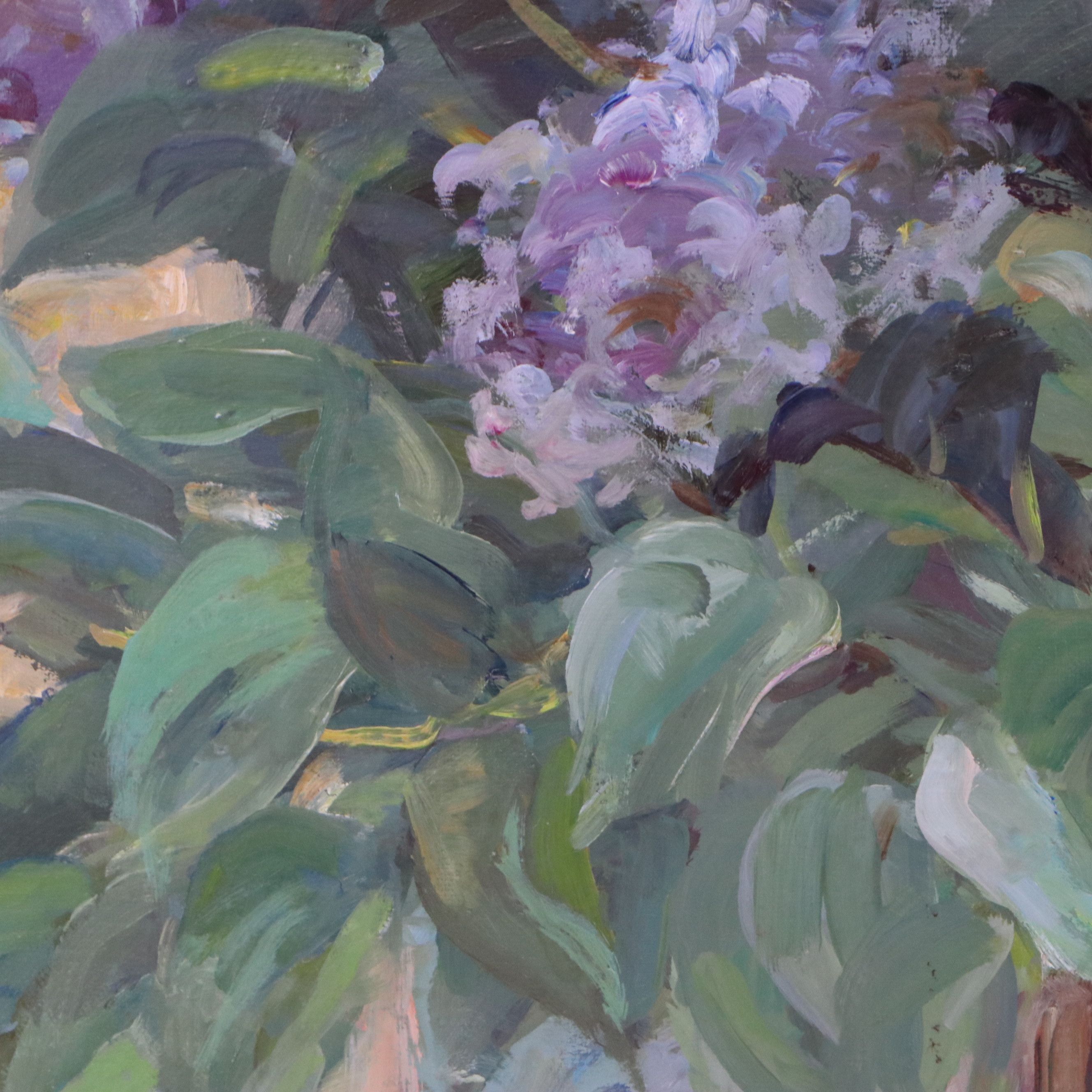 Martynenko Belarusian Still Life Oil Painting "Lilacs," 1998
