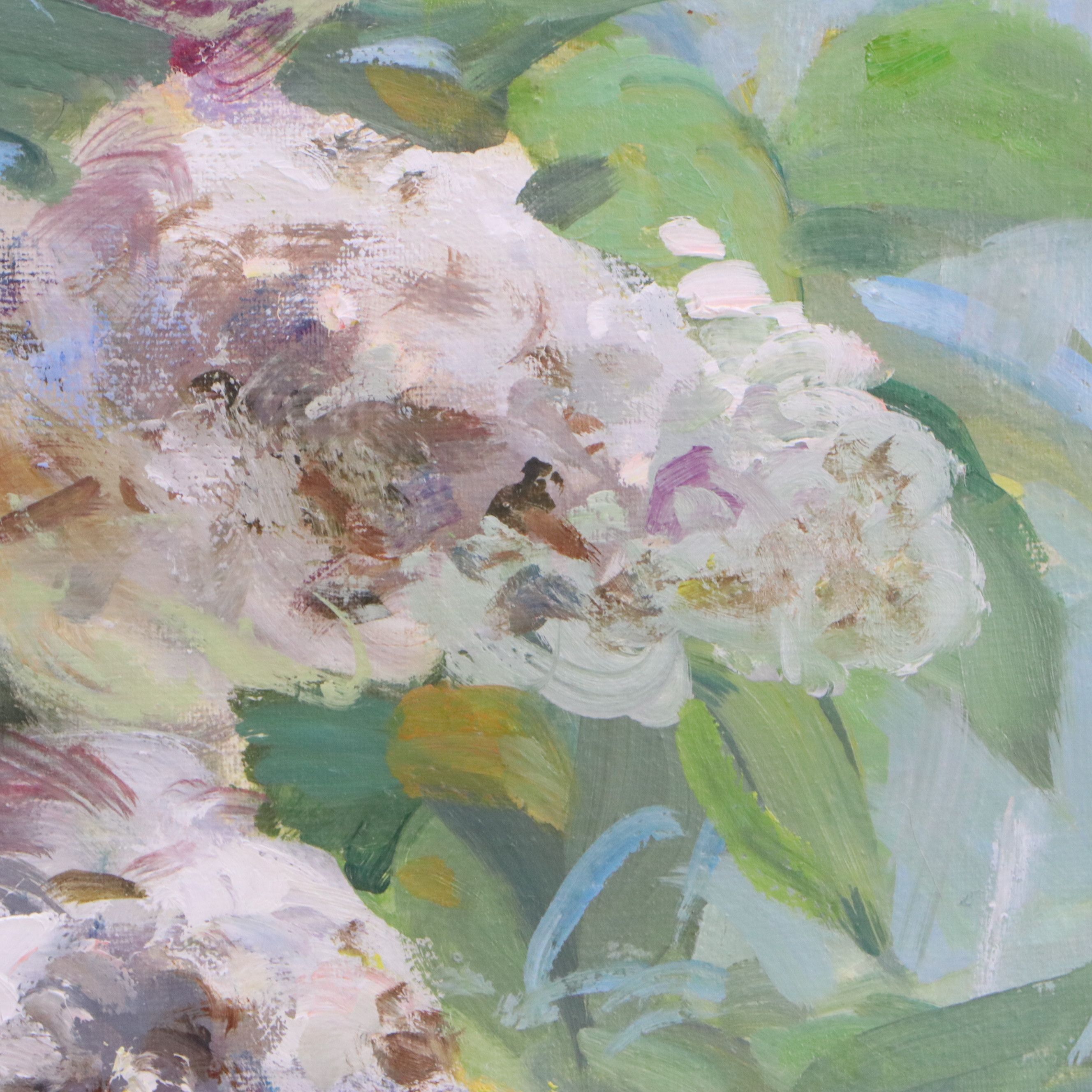 Martynenko Belarusian Still Life Oil Painting "Lilacs," 1998