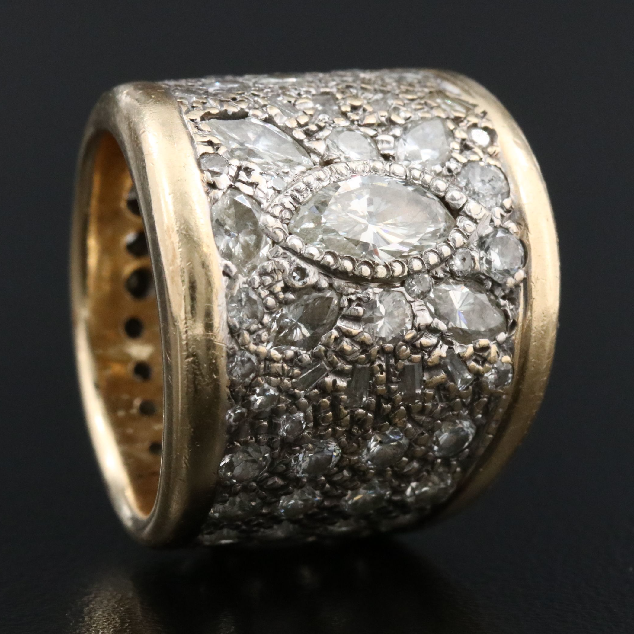 14K Two-Tone 5.15 CTW Diamond Eternity Ring