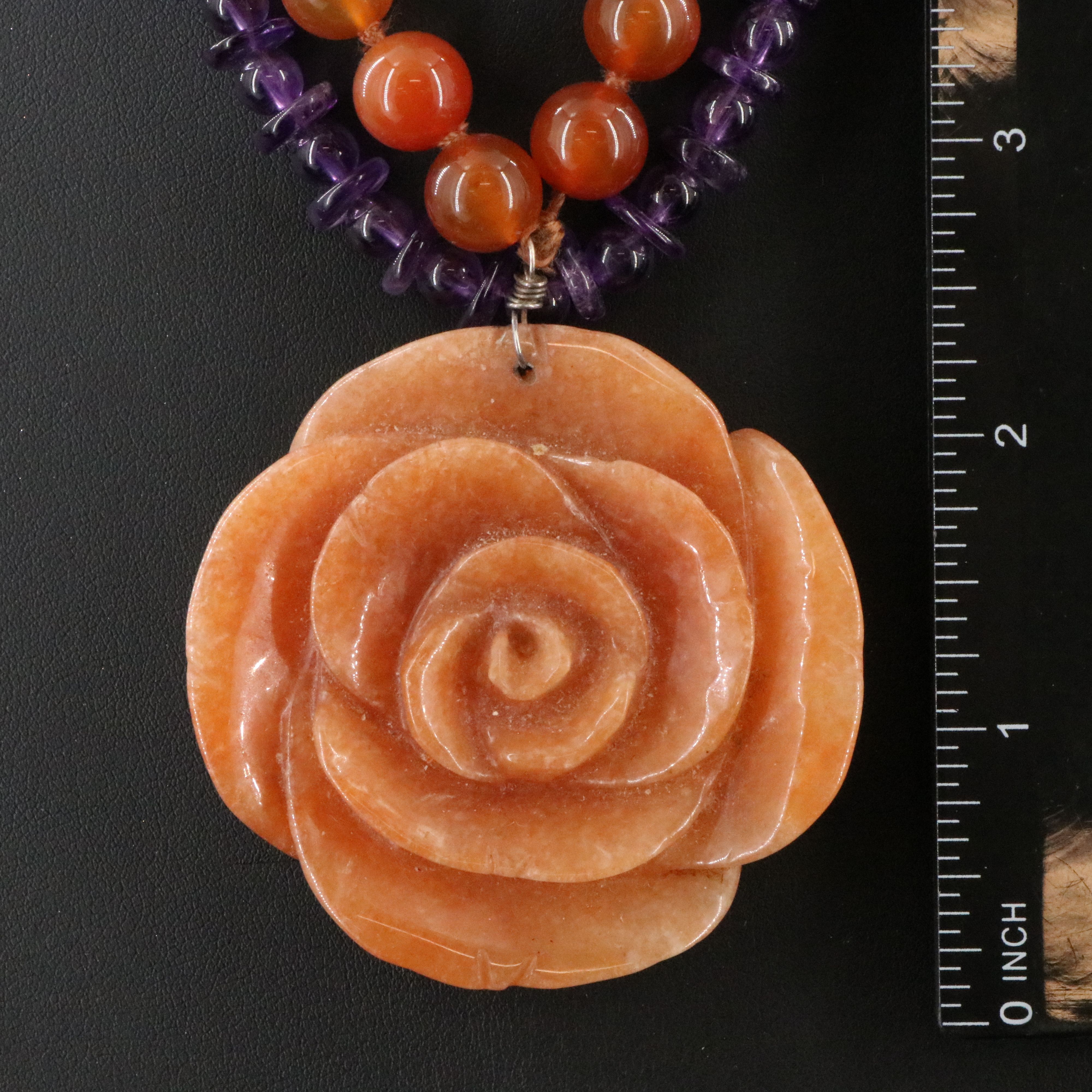 Amethyst, Agate, and Quartzite Necklaces Featuring Sterling