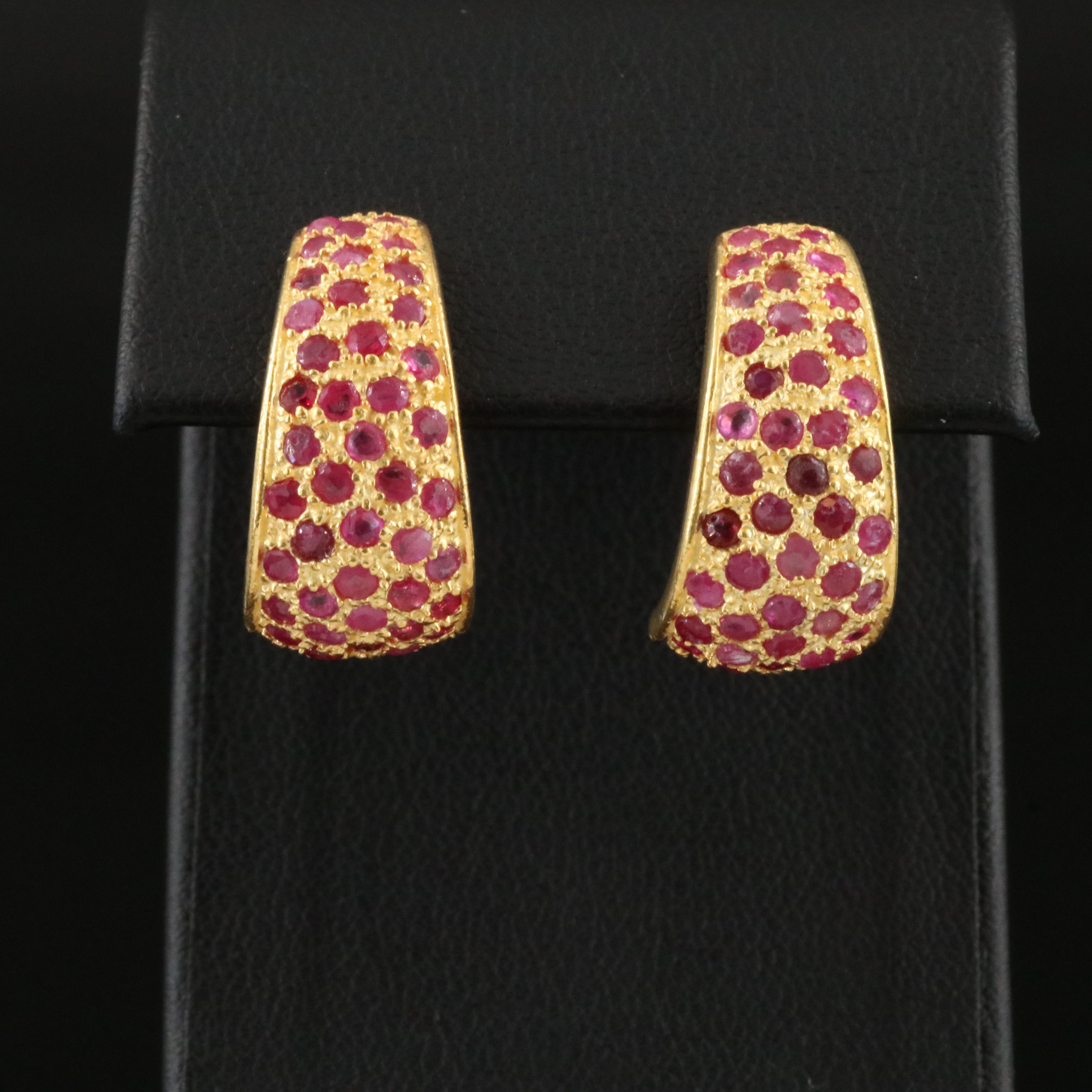 Sterling Ruby J Hoop Earrings