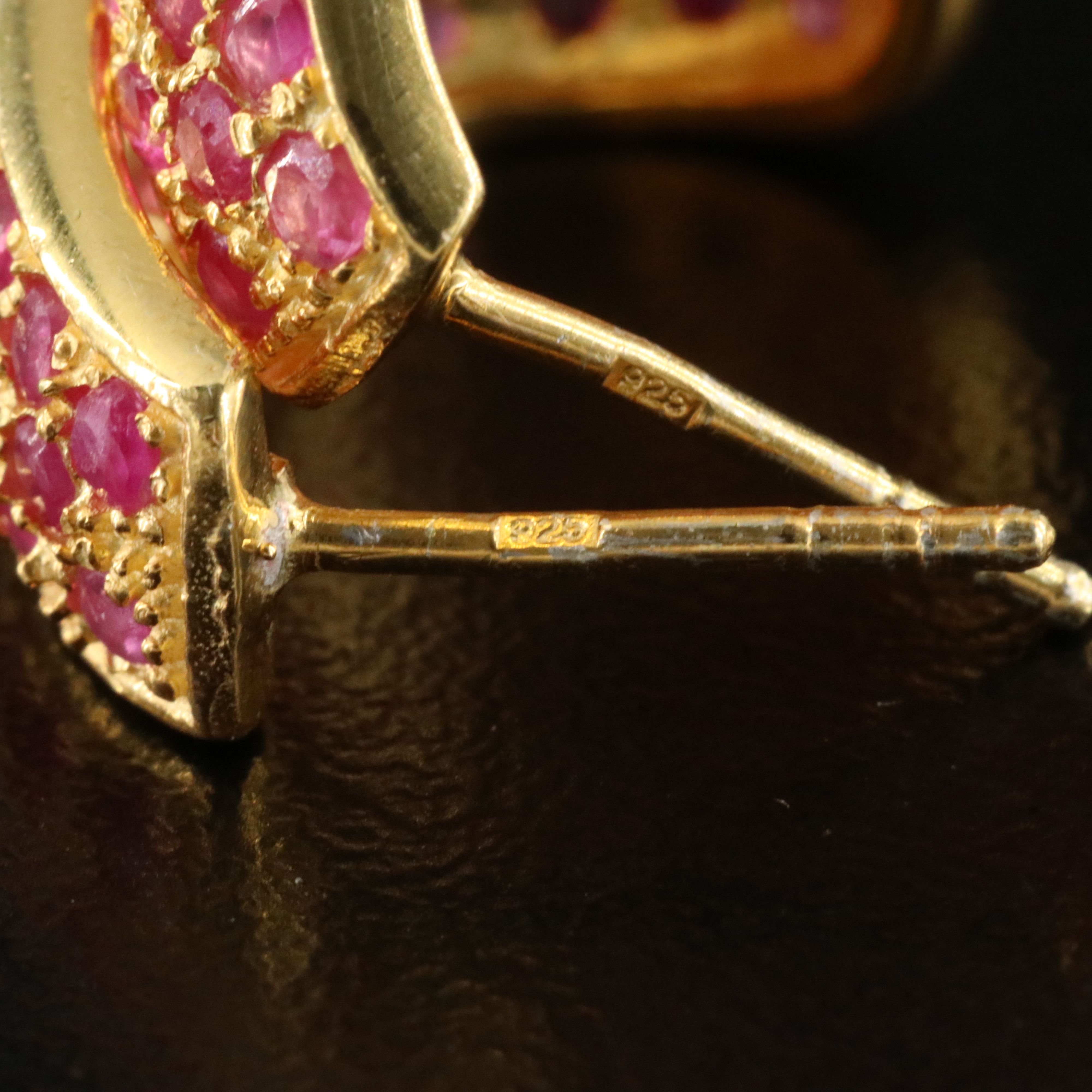 Sterling Ruby J Hoop Earrings