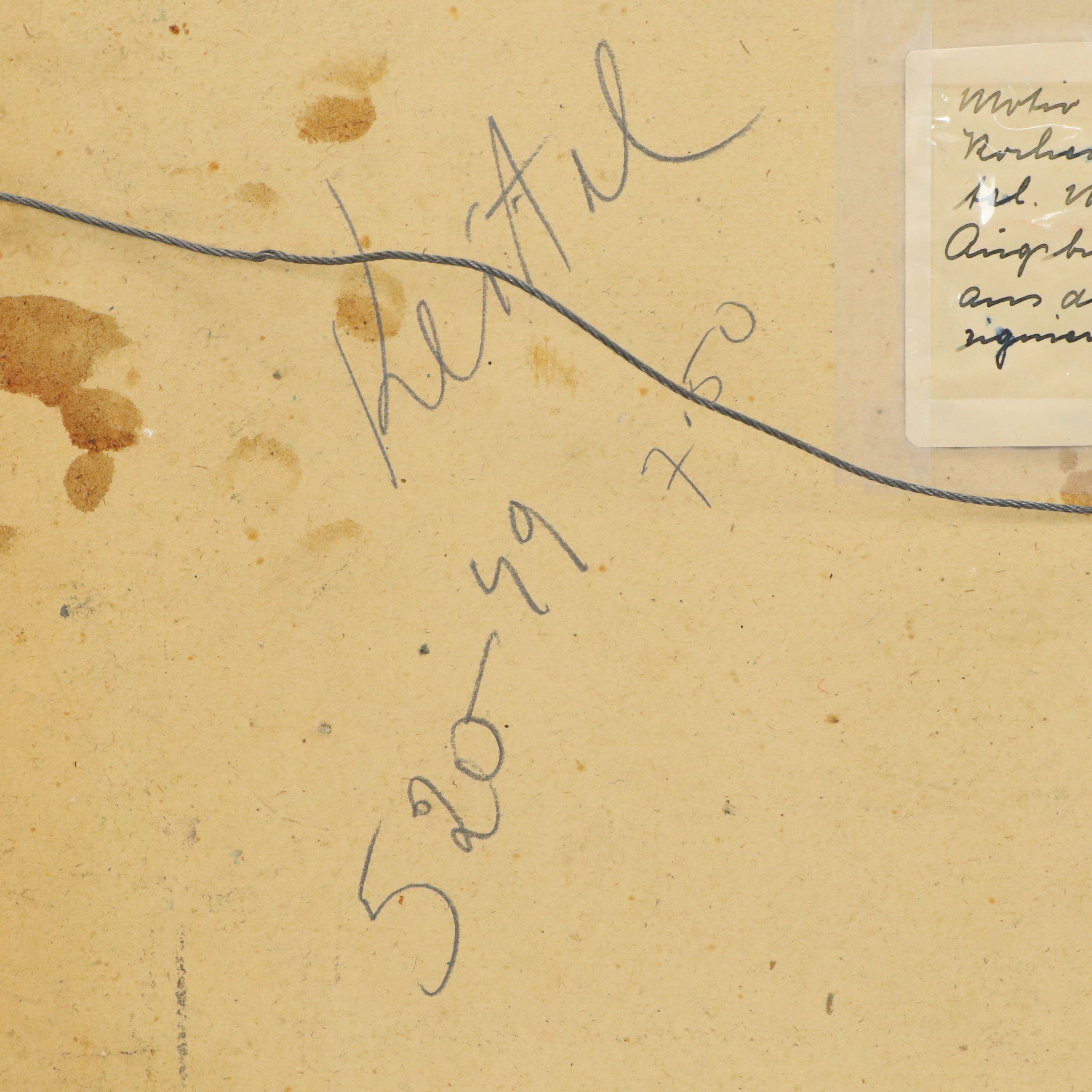 German School Oil Painting "Alte Häuser ain Stadtmühlbach," Circa 1948