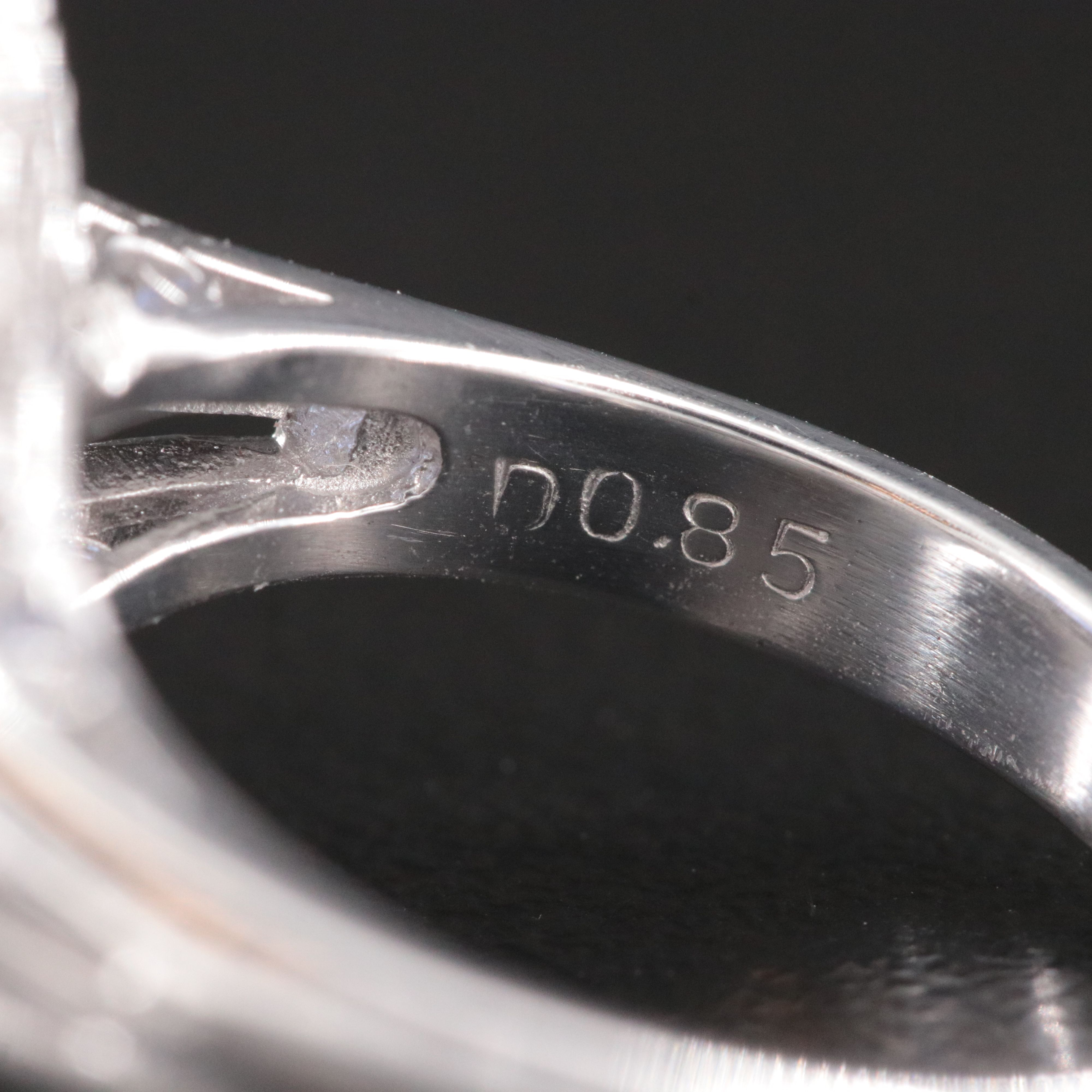 Platinum 6.57 CT Star Sapphire and Diamond Ballerina Ring