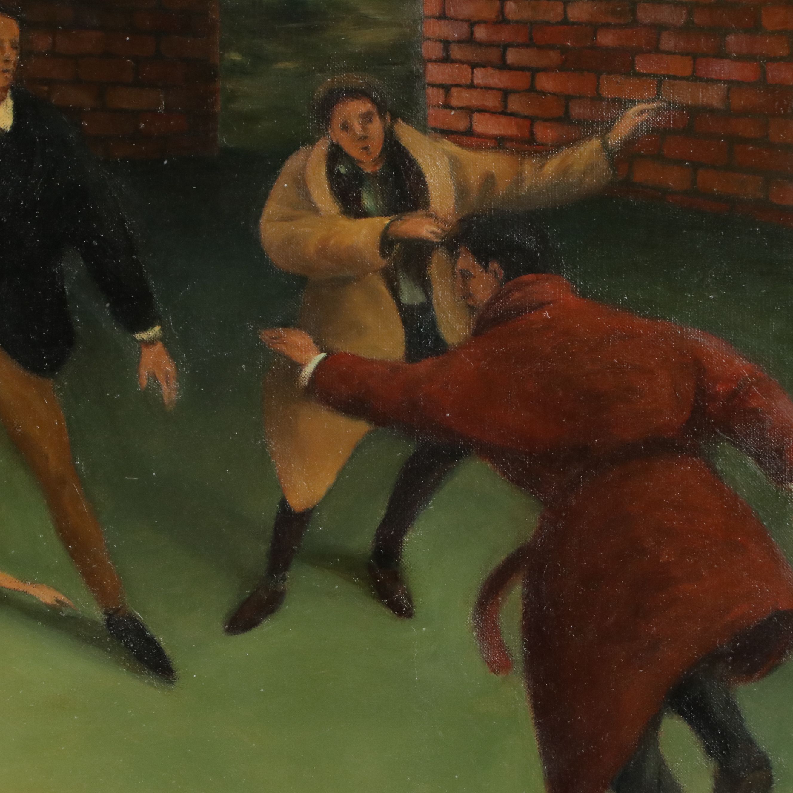 Anne-Françoise Couloumy Oil Painting "Où vont-ils?," 1993