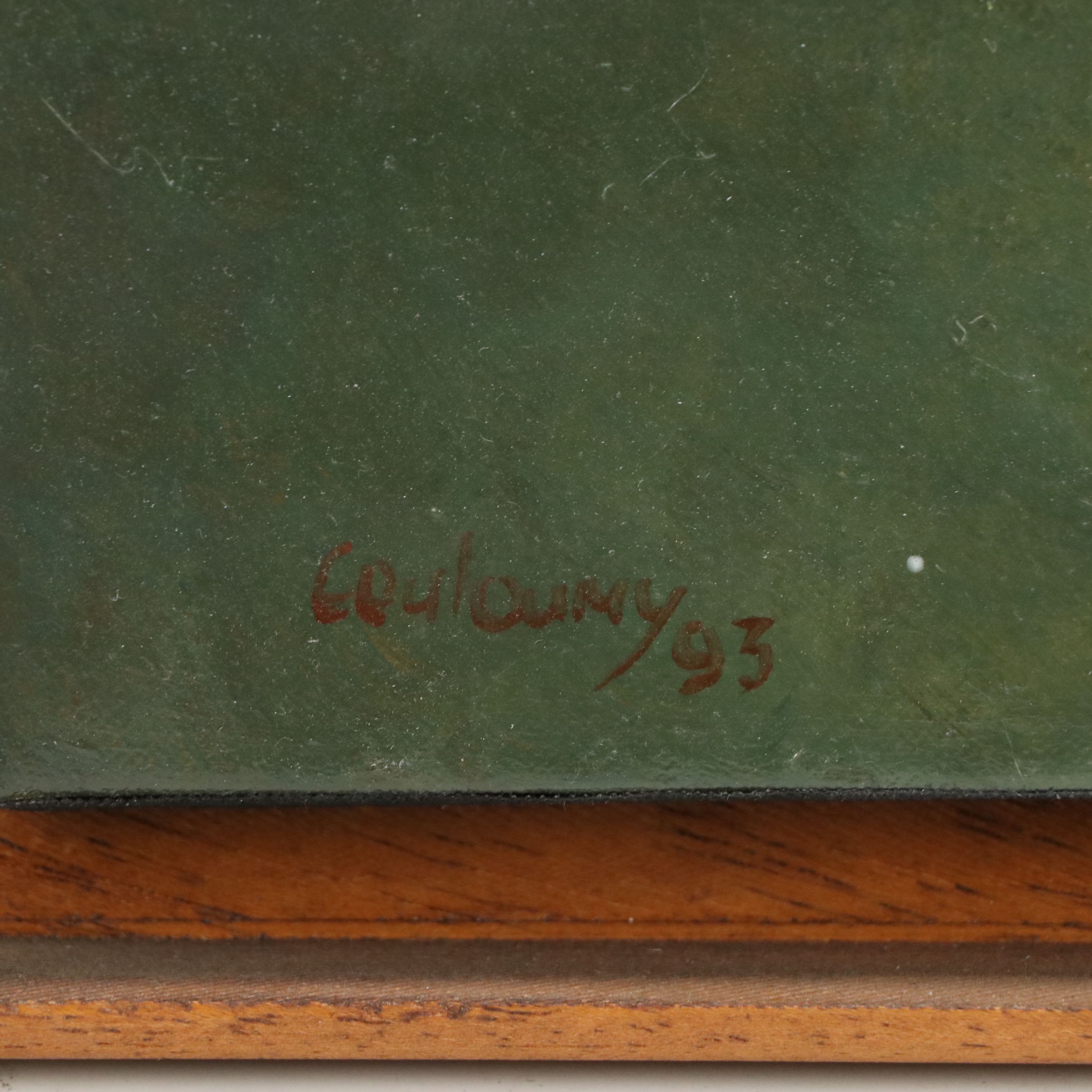 Anne-Françoise Couloumy Oil Painting "Où vont-ils?," 1993