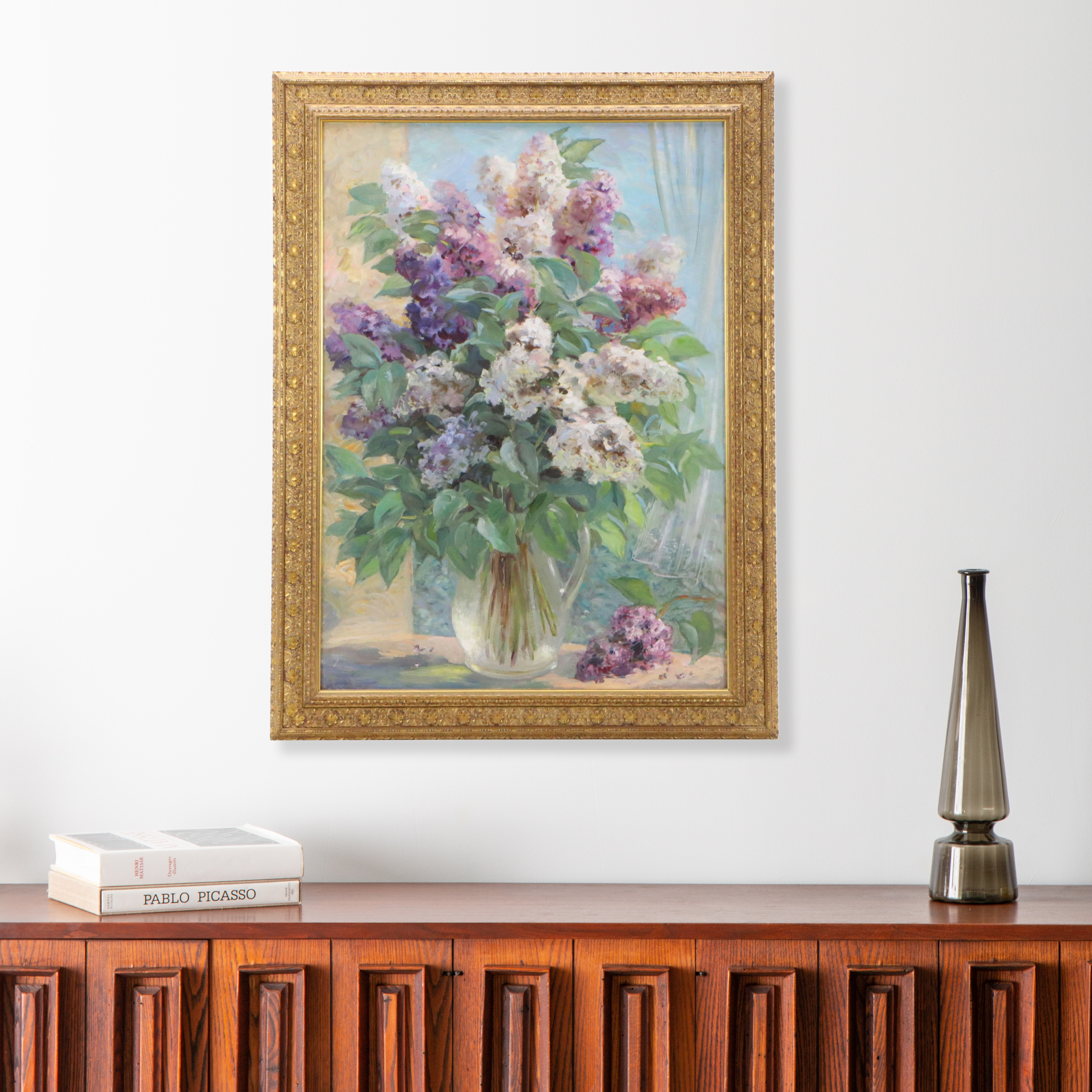 Martynenko Belarusian Still Life Oil Painting "Lilacs," 1998