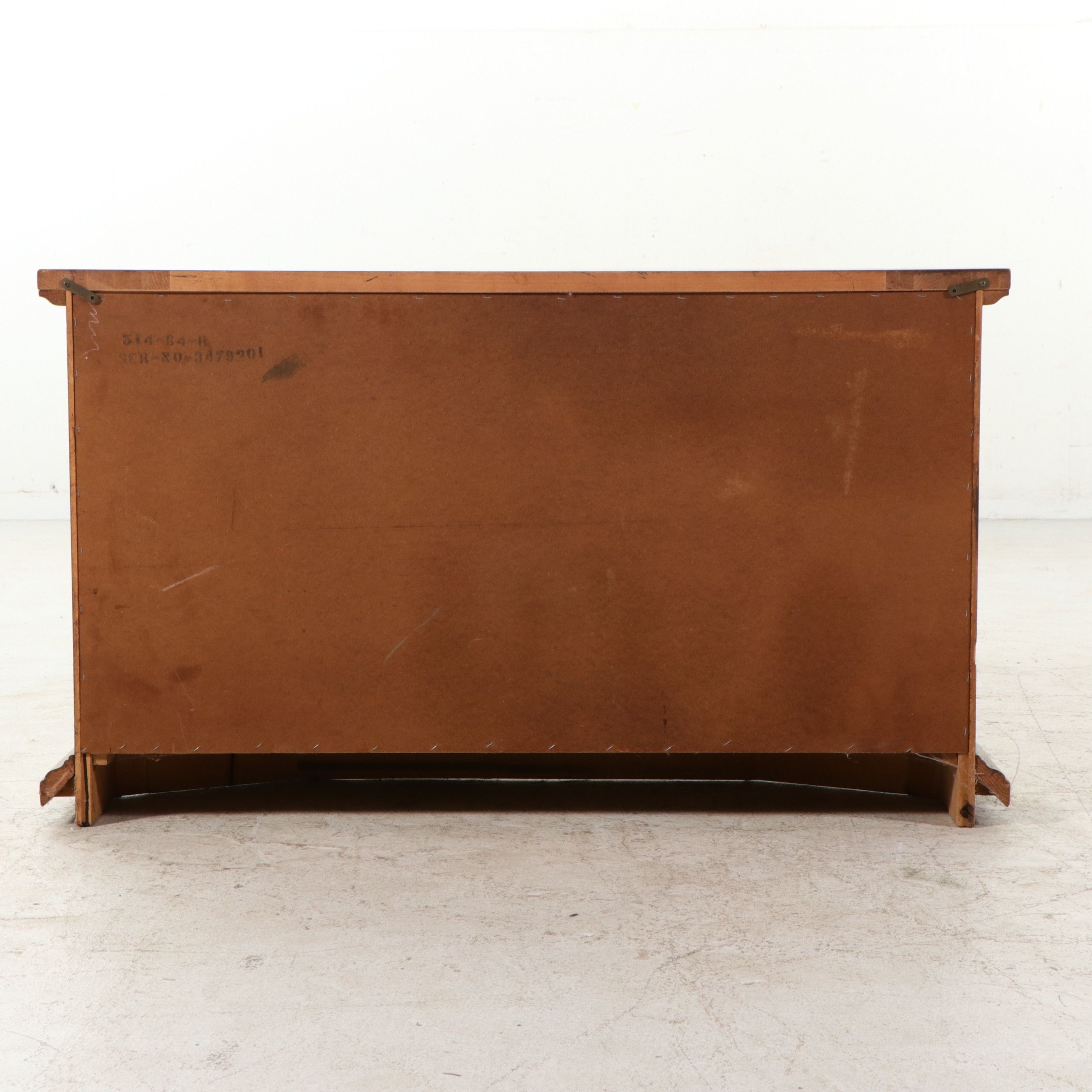 Tudor Revival Style Oak China Cabinet with Leaded Glass, Late 20th Century