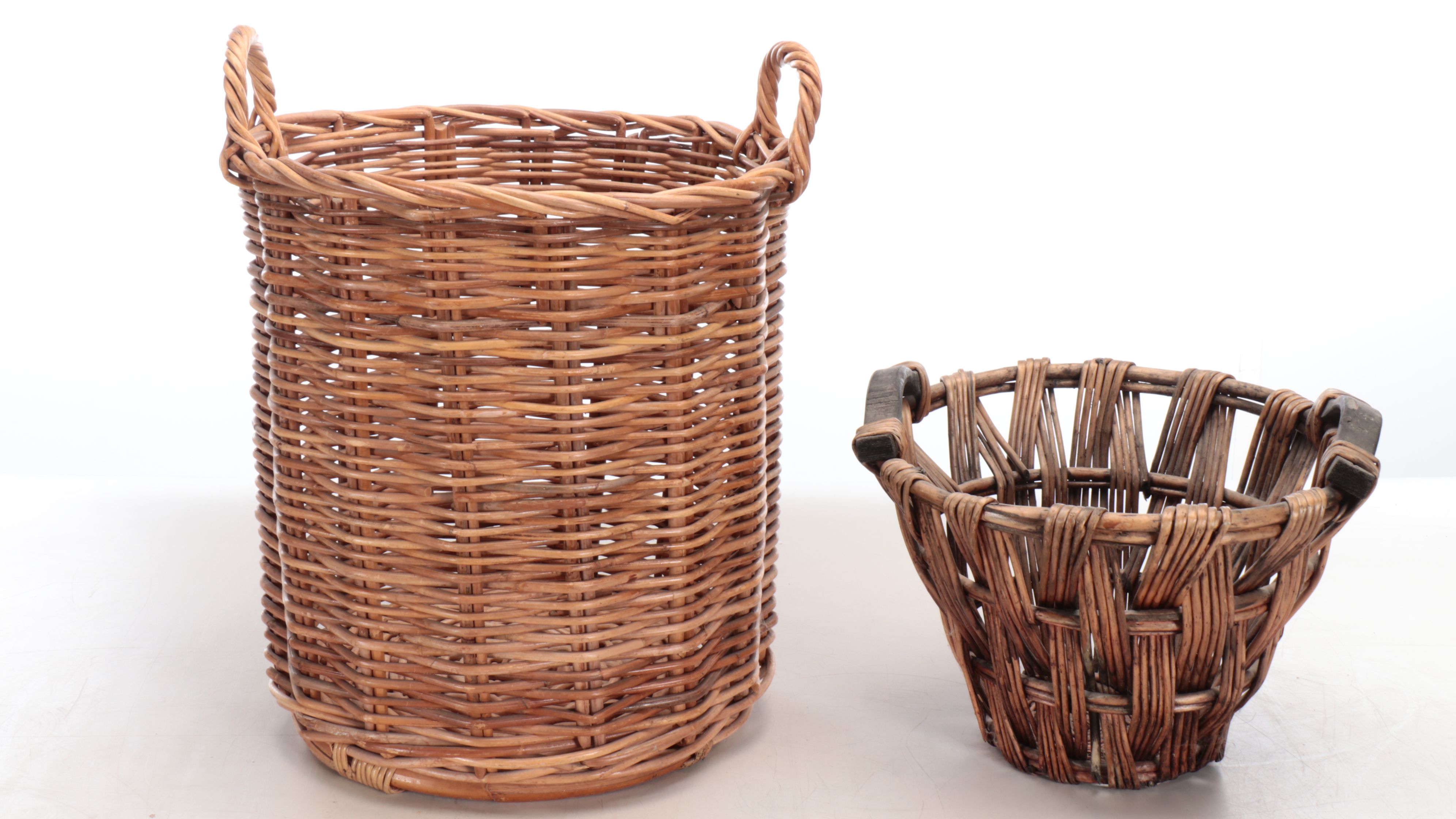 Woven Wicker Storage Baskets
