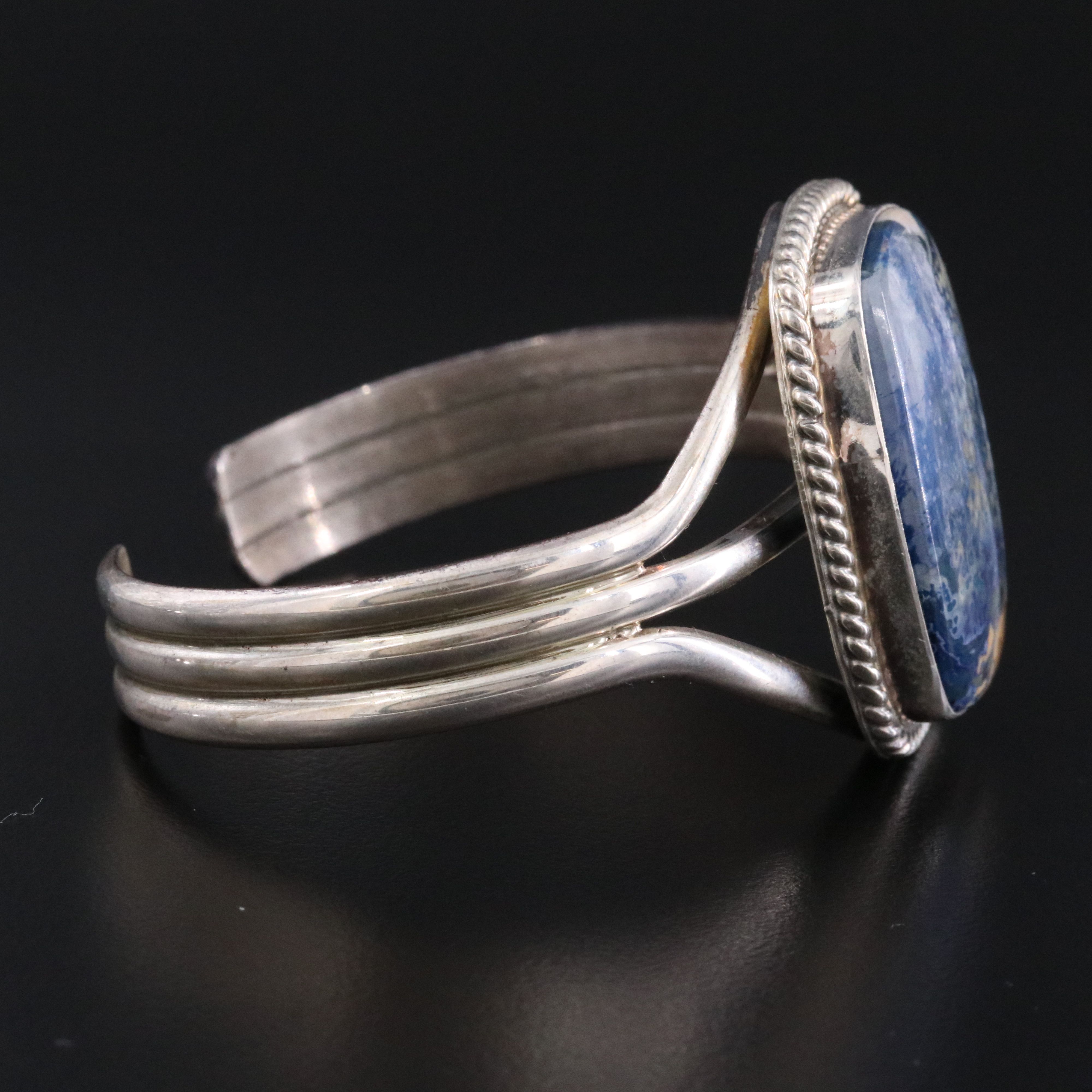 Randy Boyd Navajo Diné Sterling Jasper Cuff Bracelet