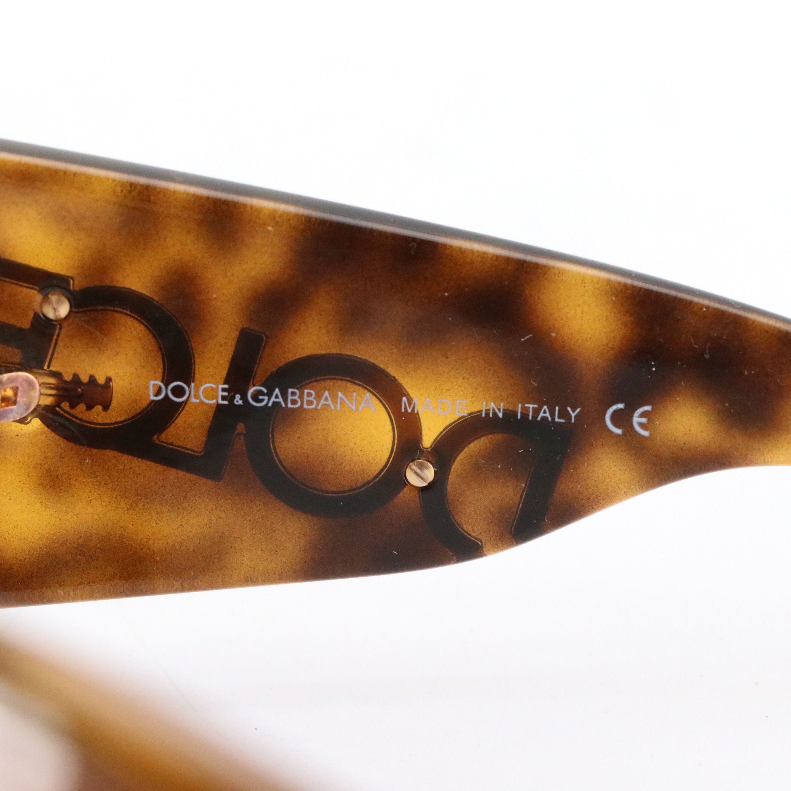 Dolce & Gabbana DG6026 Havana Wrap Sunglasses with Case and Box