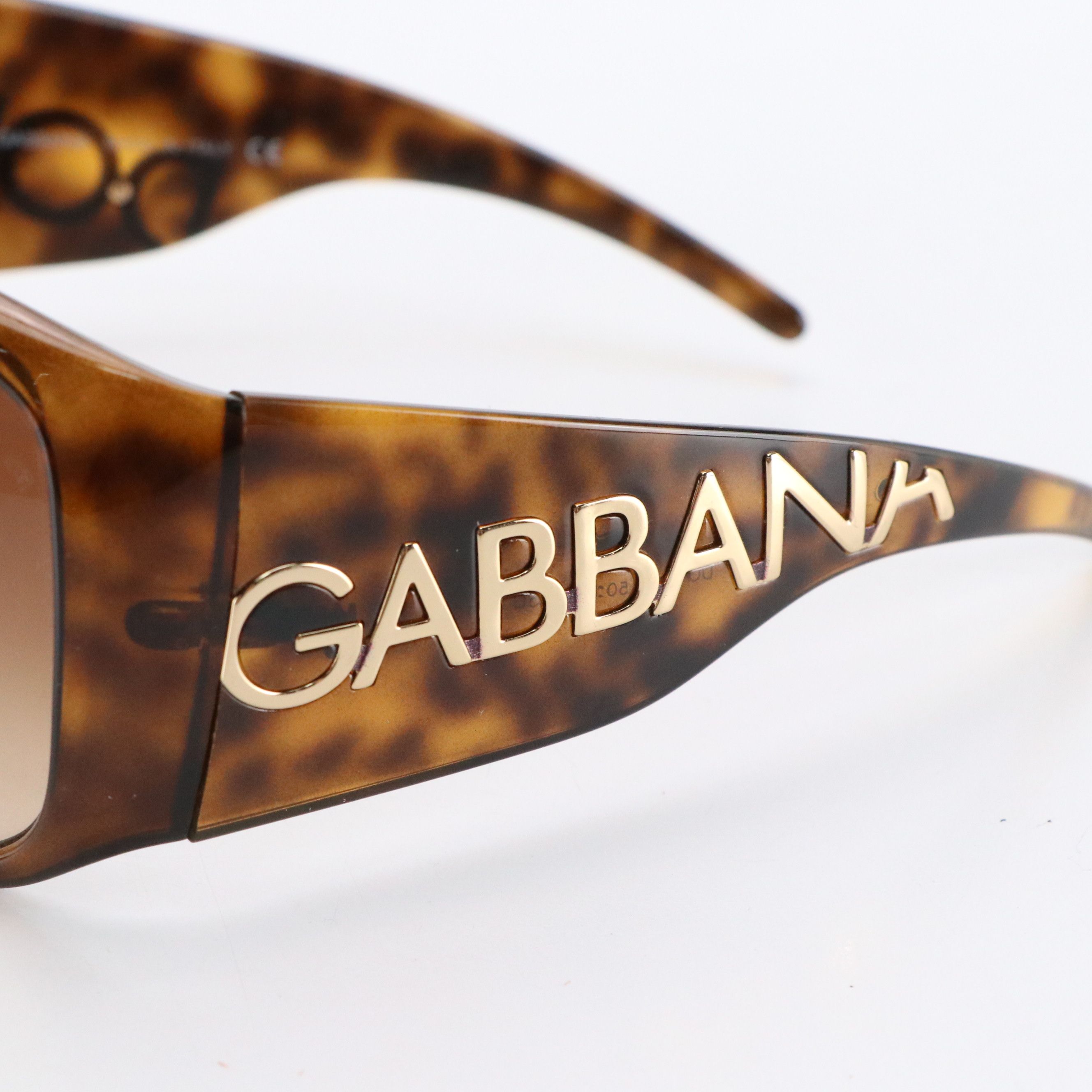 Dolce & Gabbana DG6026 Havana Wrap Sunglasses with Case and Box