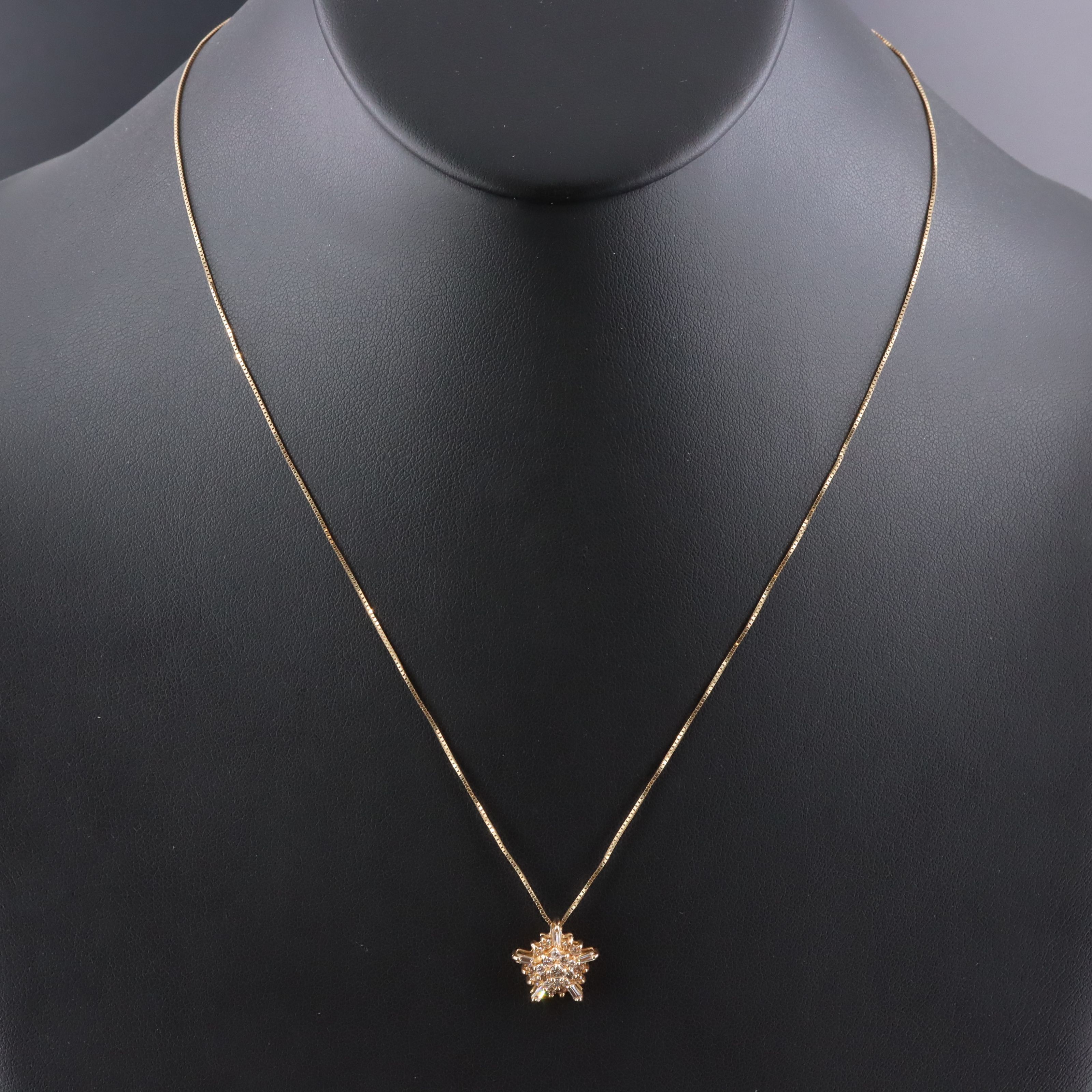 14K 0.50 CTW Diamond Pendant Necklace