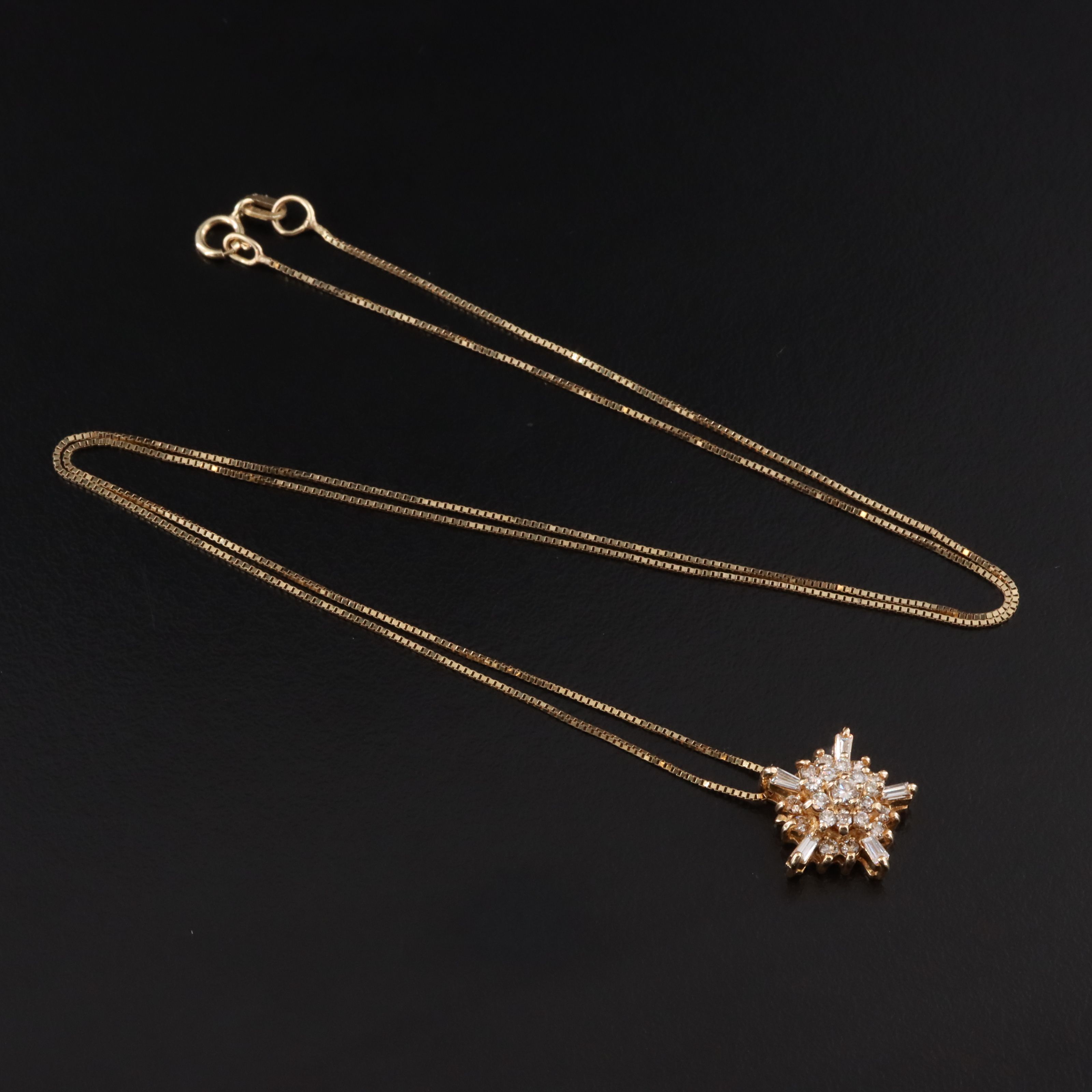 14K 0.50 CTW Diamond Pendant Necklace