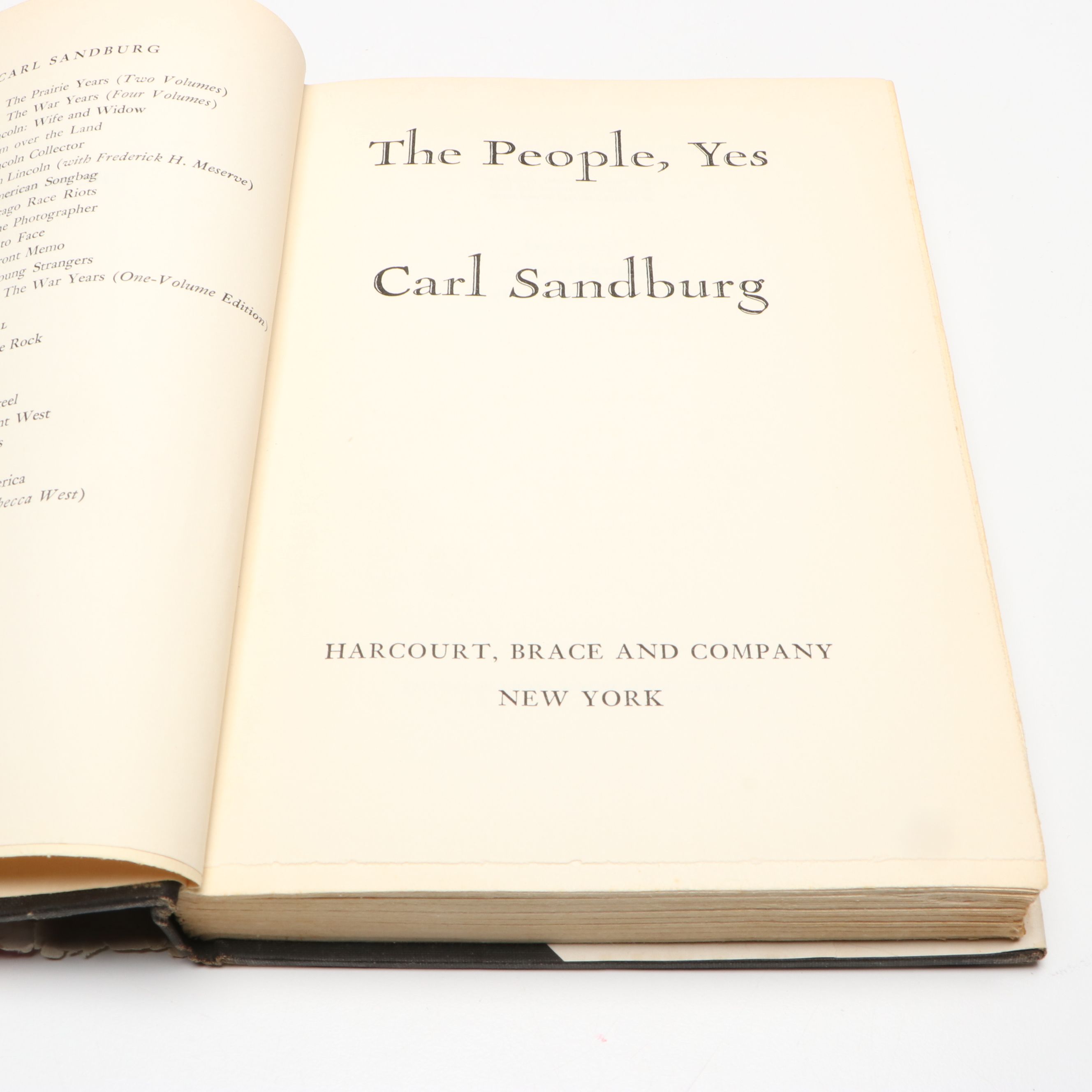 "The People, Yes" by Carl Sandburg, 1936