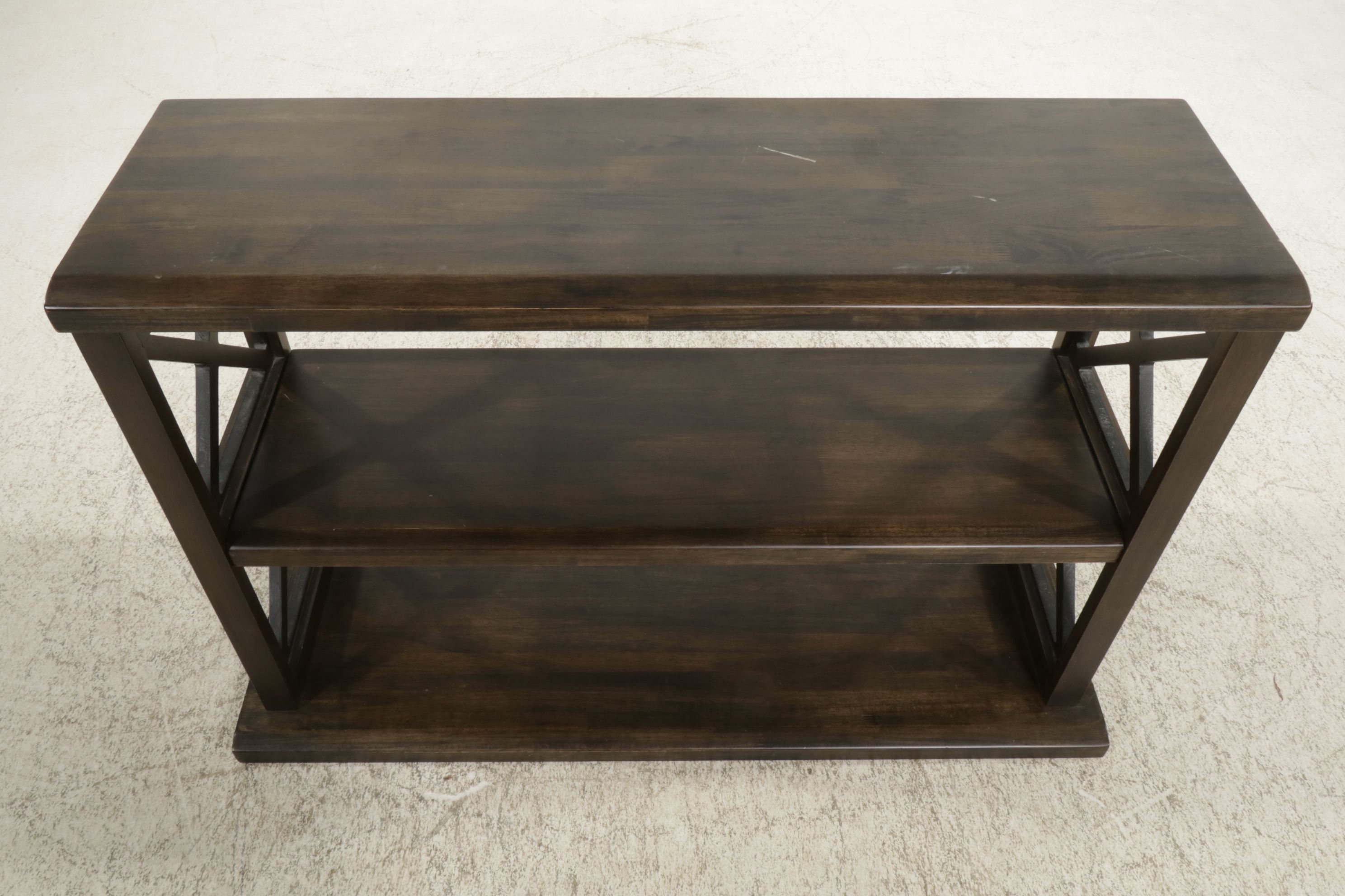 World Market Three-Shelf Hardwood Bookcase