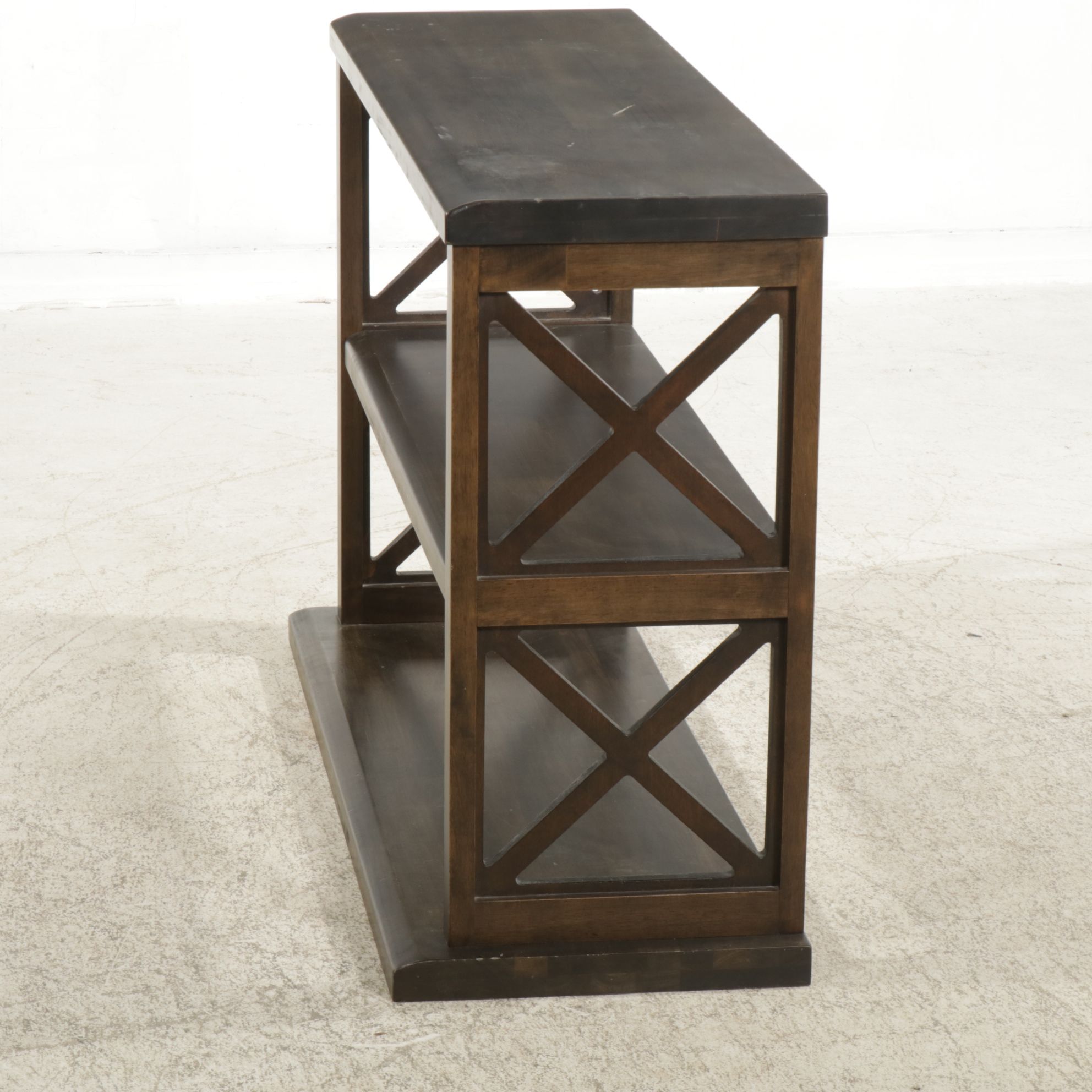 World Market Three-Shelf Hardwood Bookcase