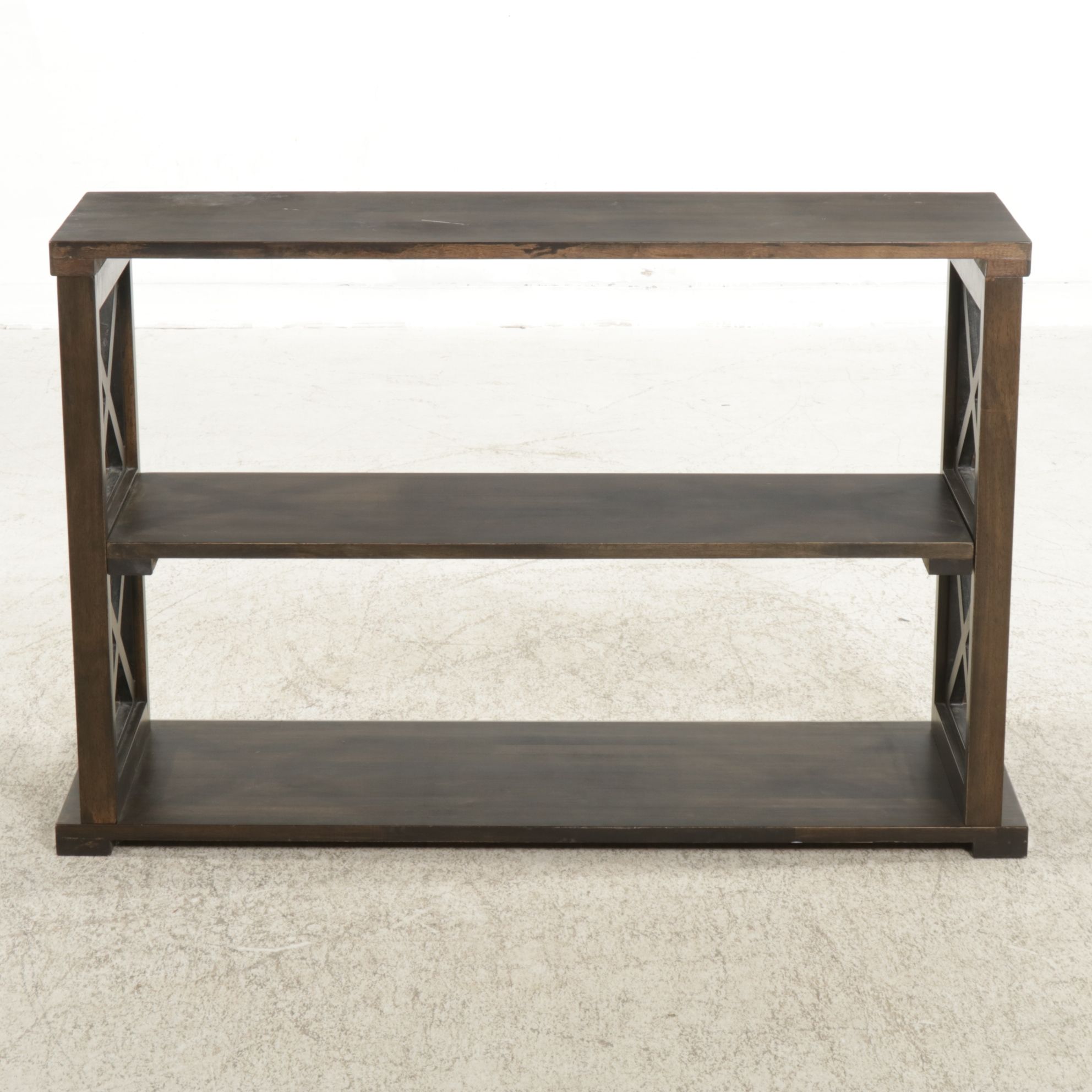 World Market Three-Shelf Hardwood Bookcase