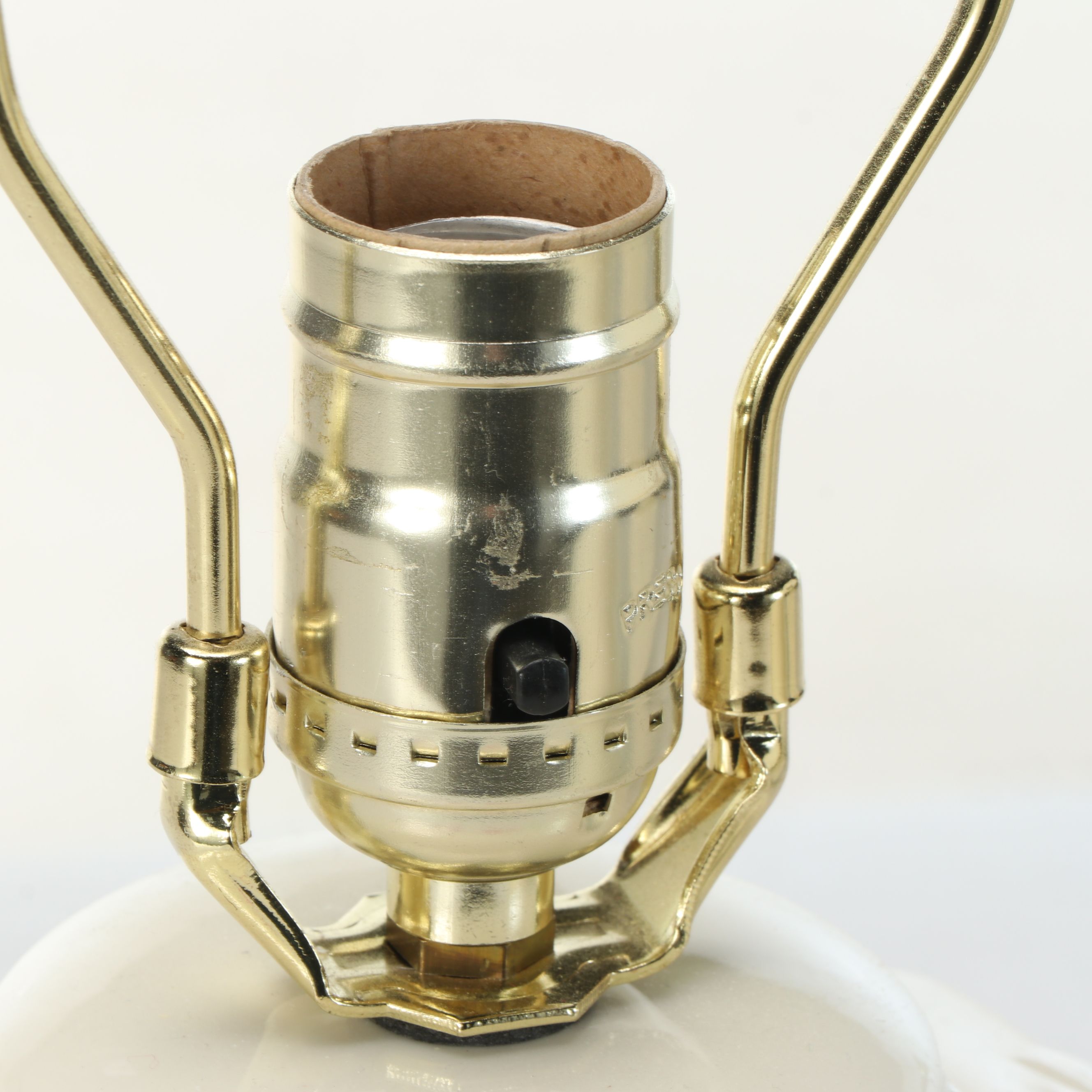 Belleek Floral Porcelain Table Lamp Pair