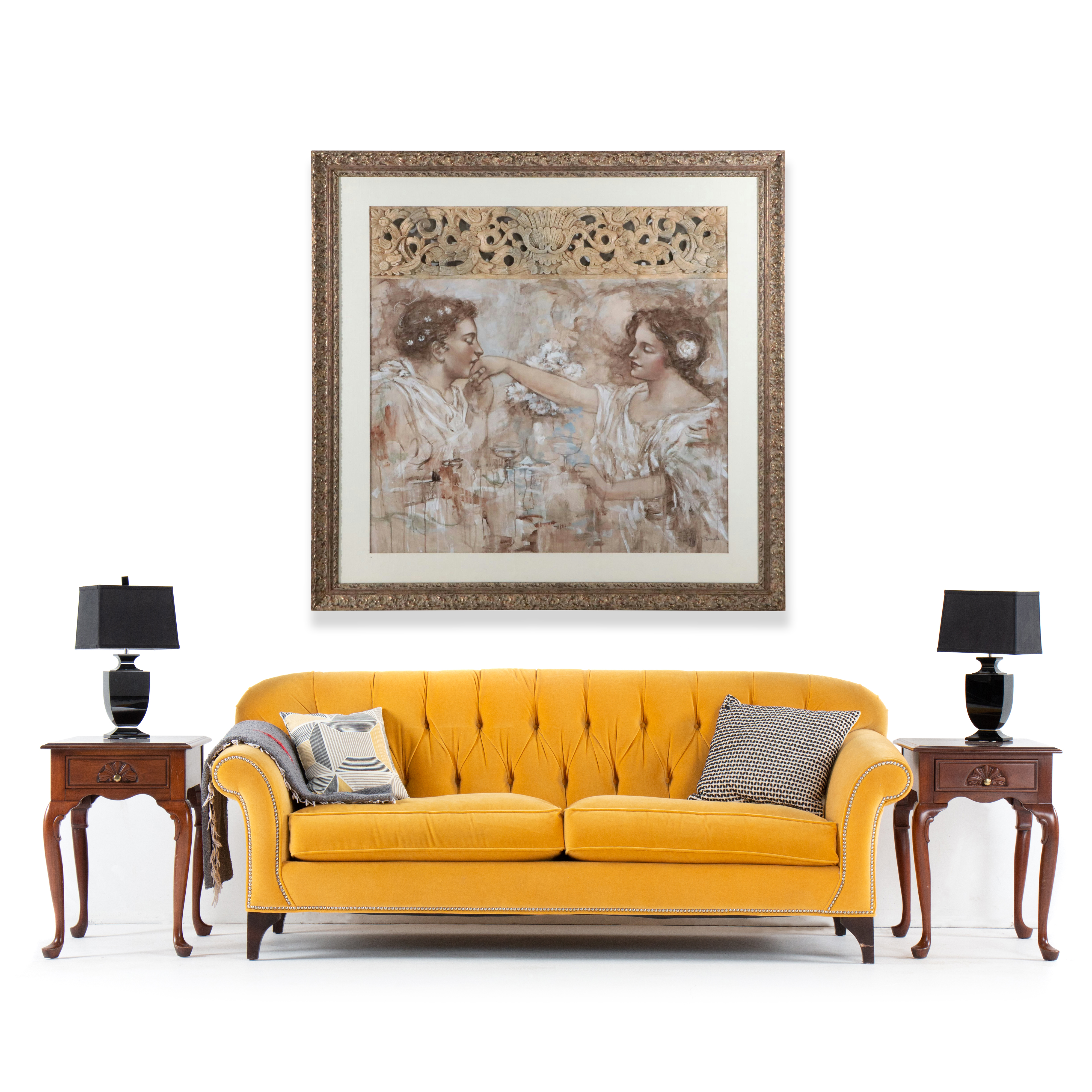 François Fressinier Neo-Classical Style Figurative Mixed Media Painting