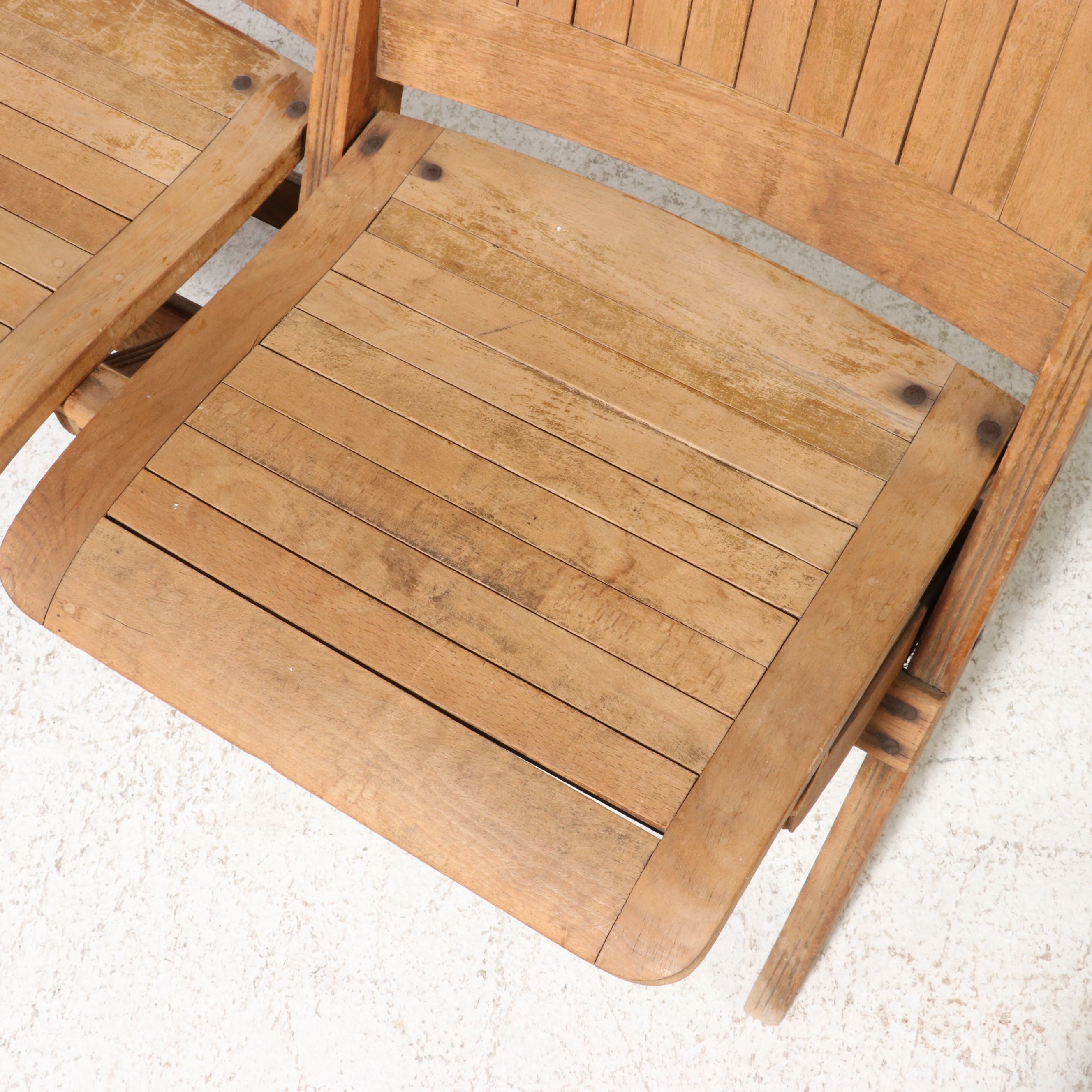 Vintage Double-Seat Folding Bench