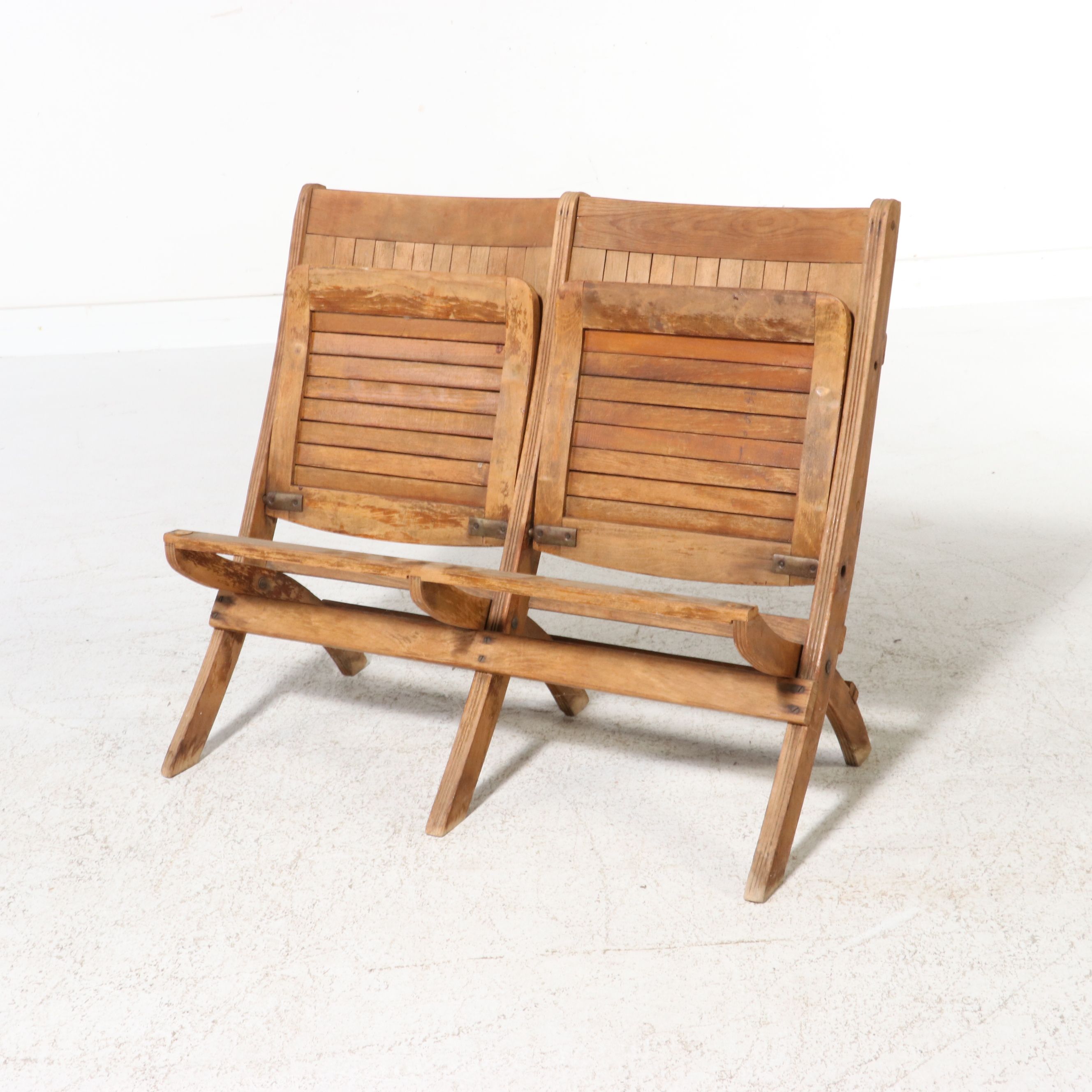 Vintage Double-Seat Folding Bench