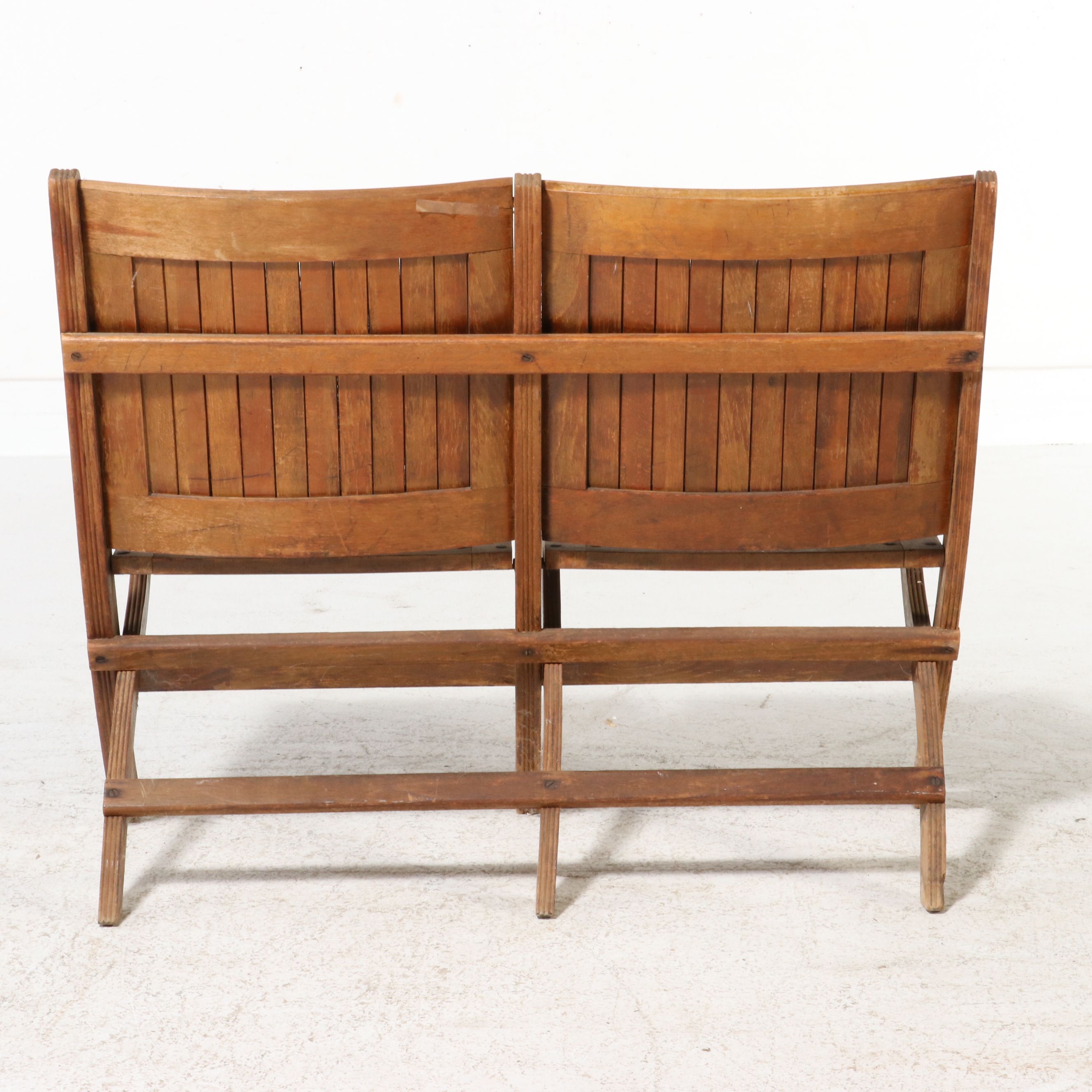 Vintage Double-Seat Folding Bench