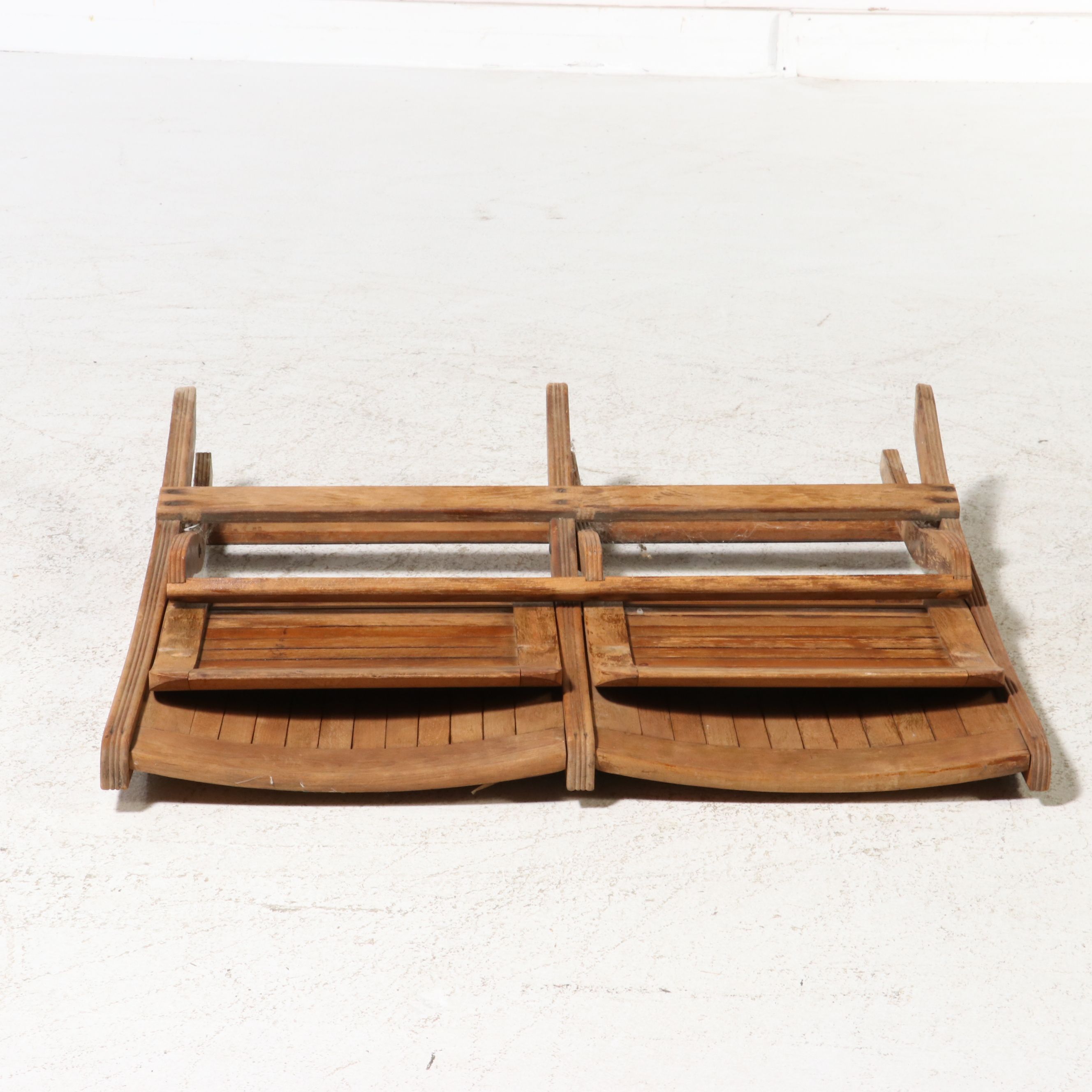 Vintage Double-Seat Folding Bench
