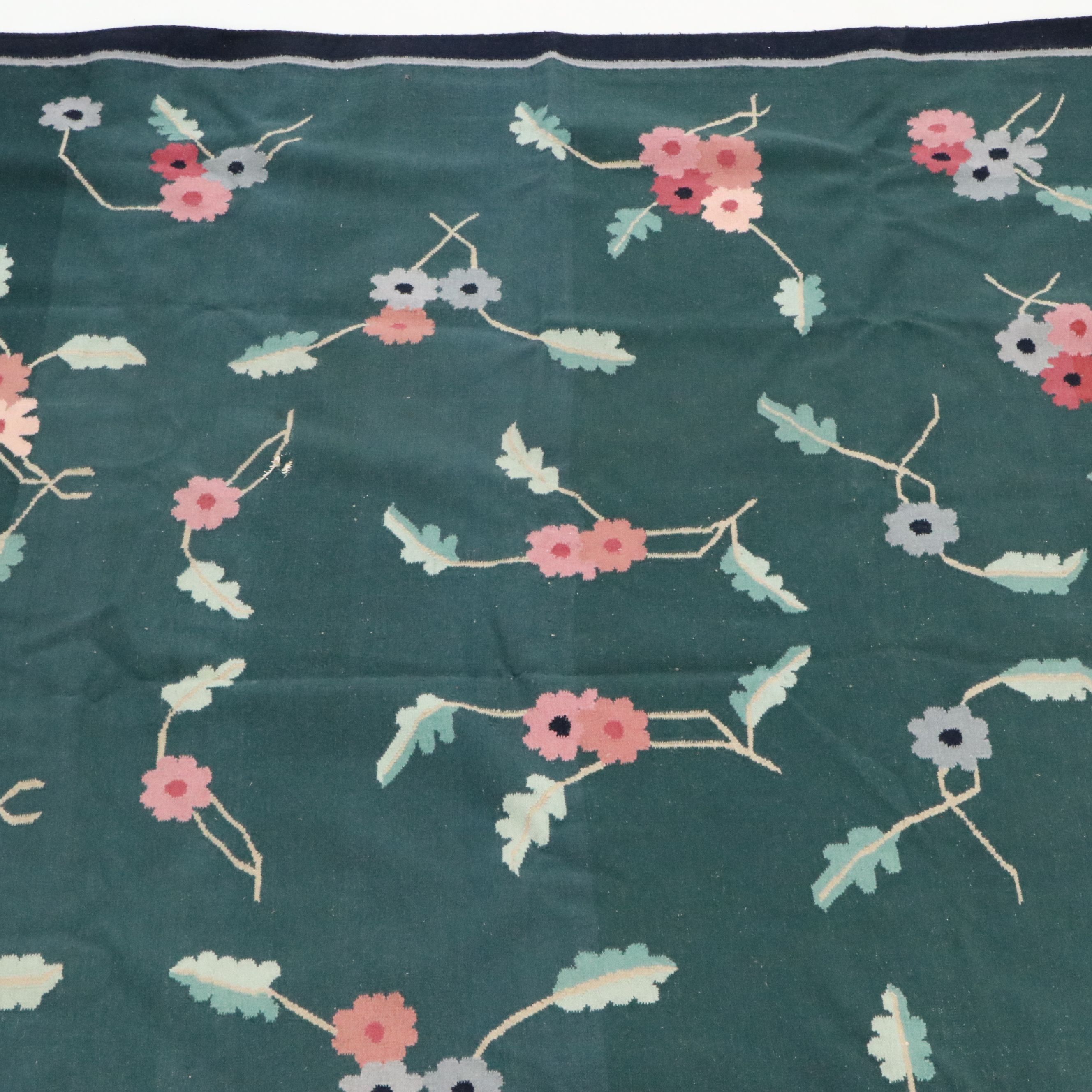 7'5 x 10' Handwoven Indian Dhurrie Area Rug