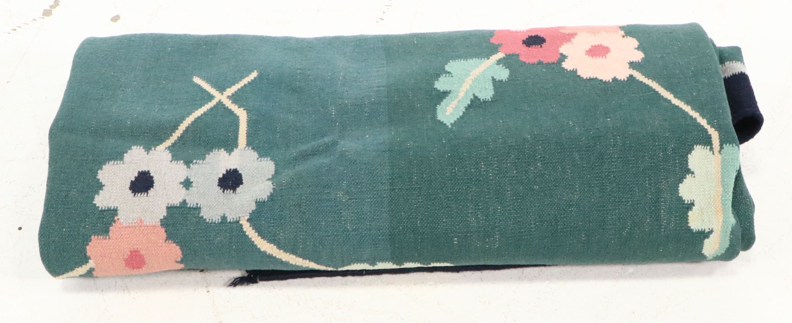 7'5 x 10' Handwoven Indian Dhurrie Area Rug