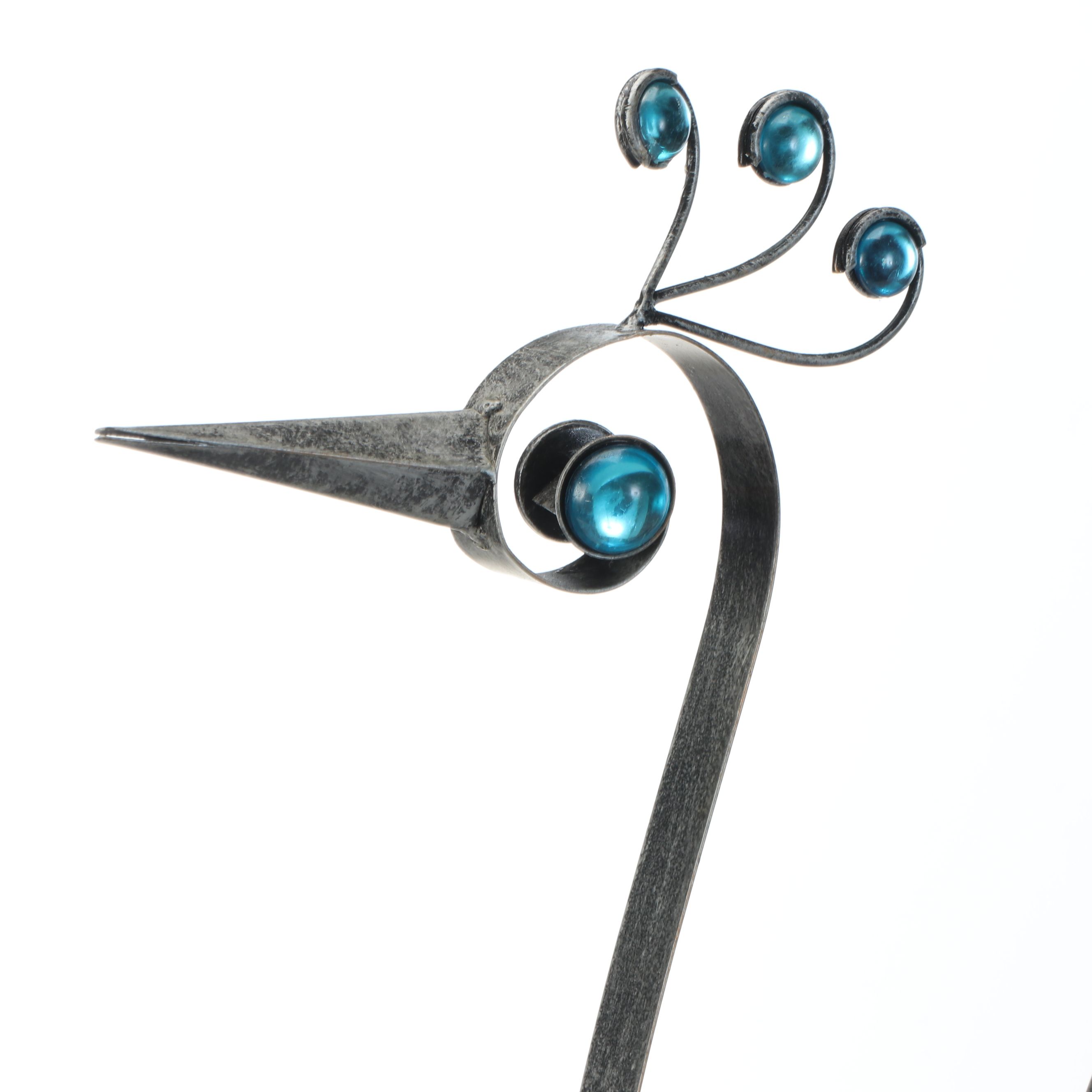 Pewter Filigree Bird Garden Statue