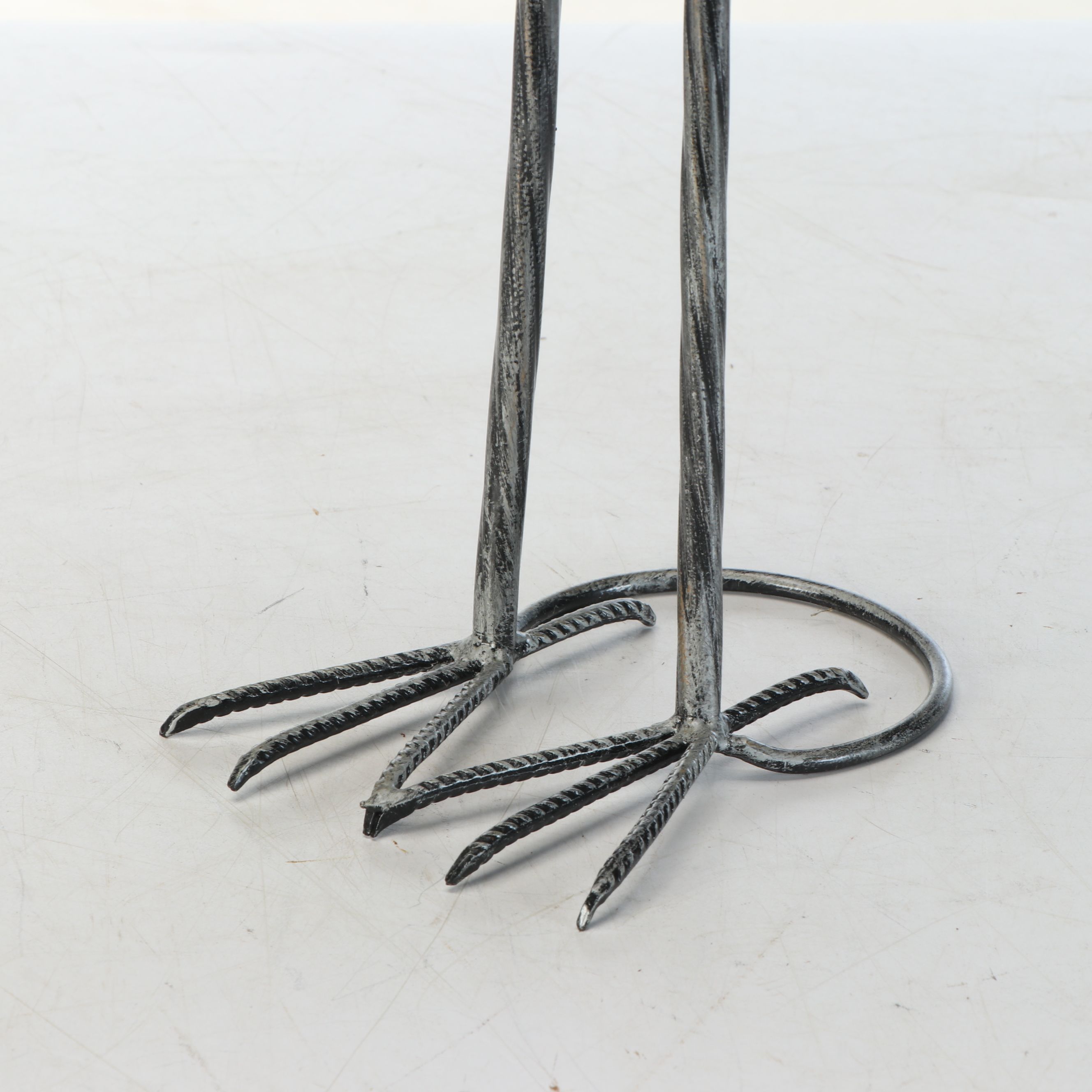 Pewter Filigree Bird Garden Statue