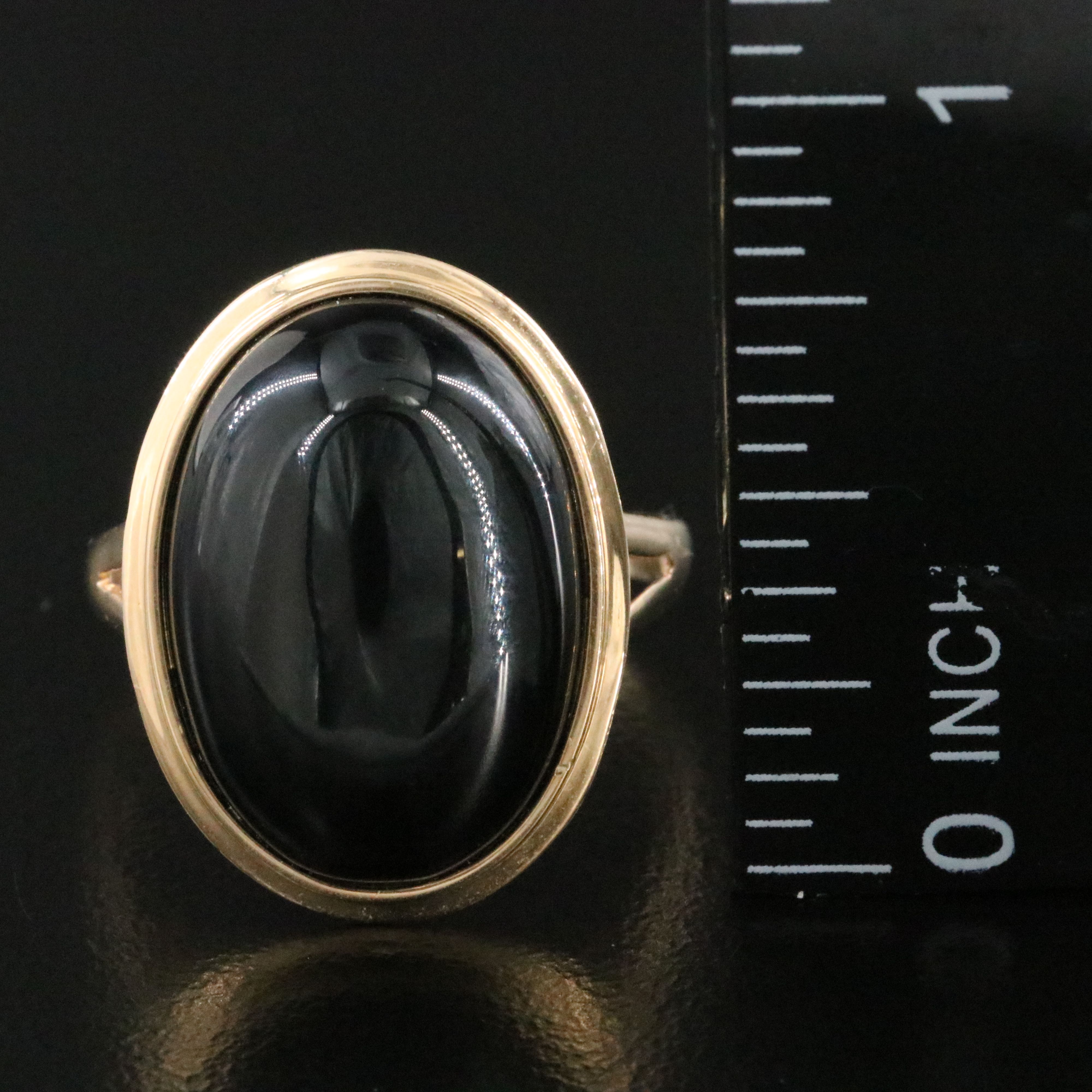 14K Black Onyx Ring