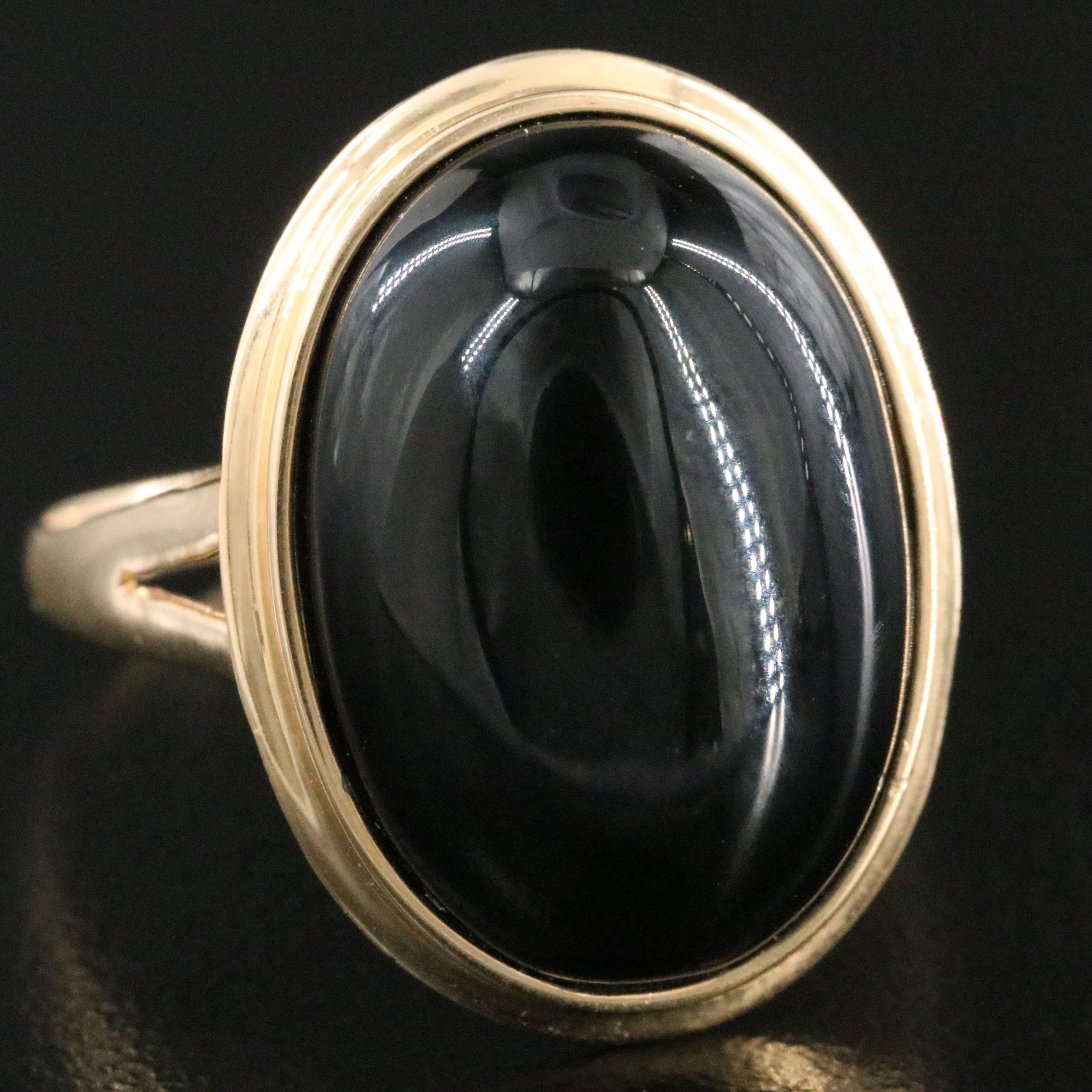 14K Black Onyx Ring