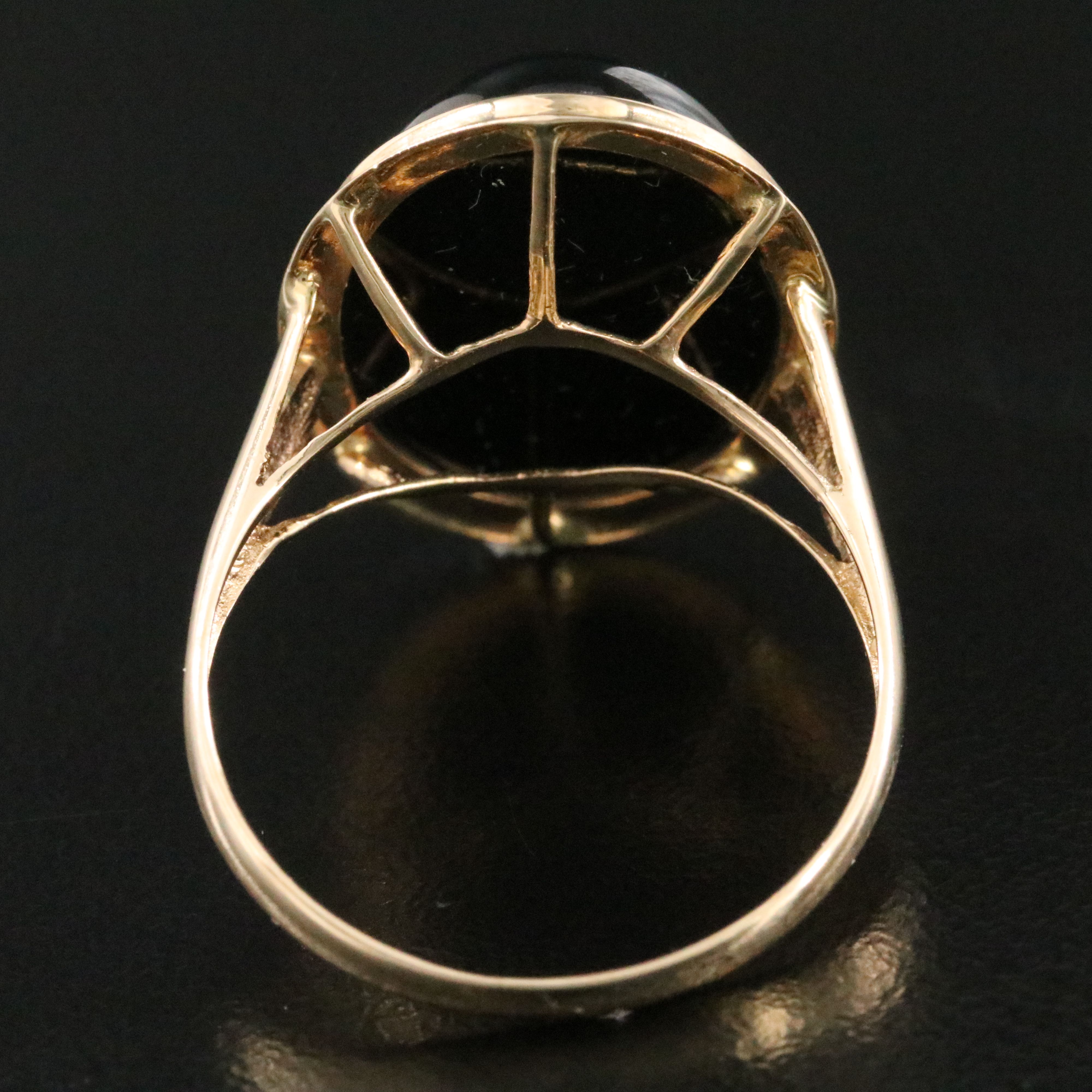 14K Black Onyx Ring