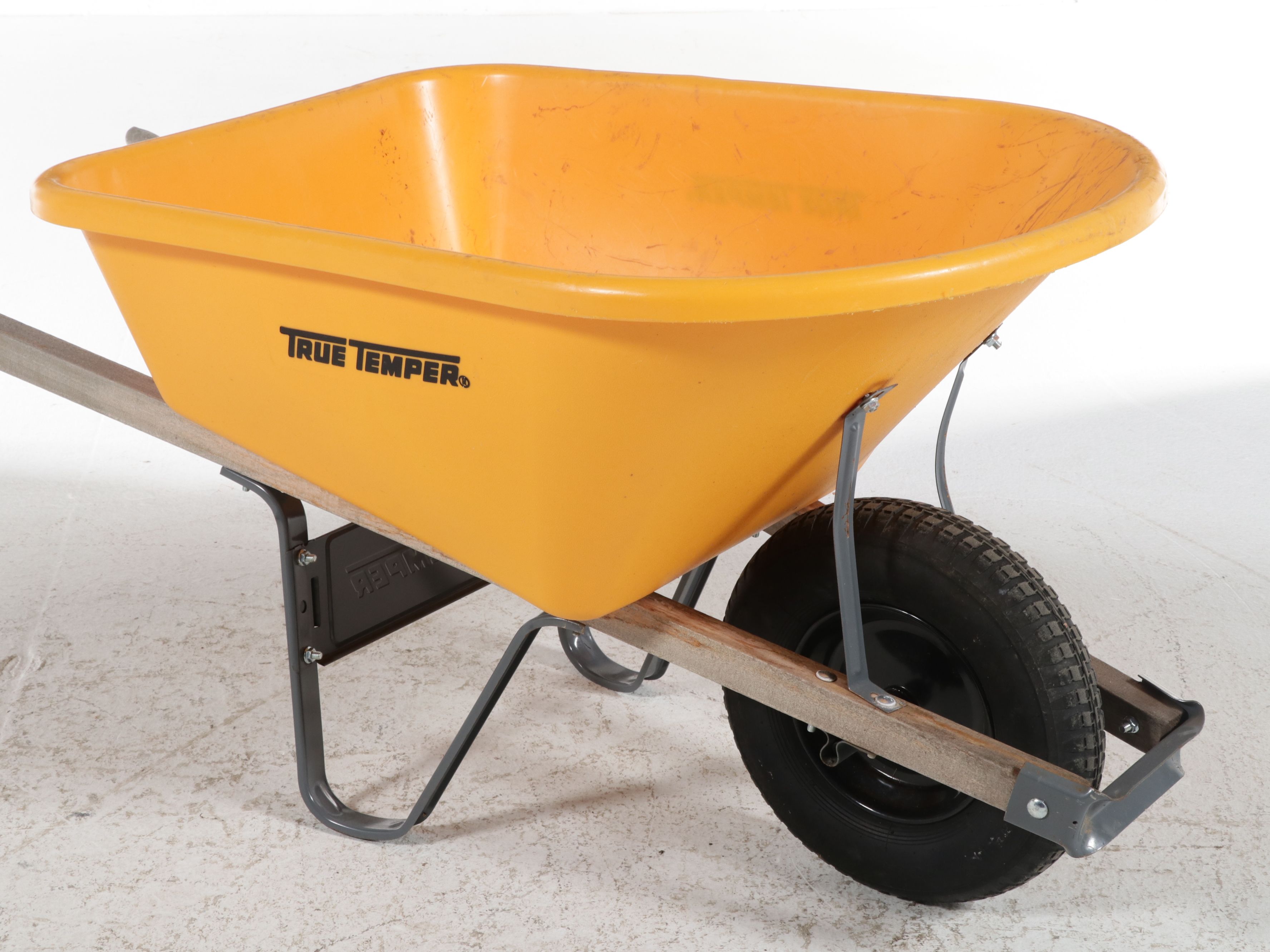 True Temper Wheelbarrow with Rakes, Trimmer and More