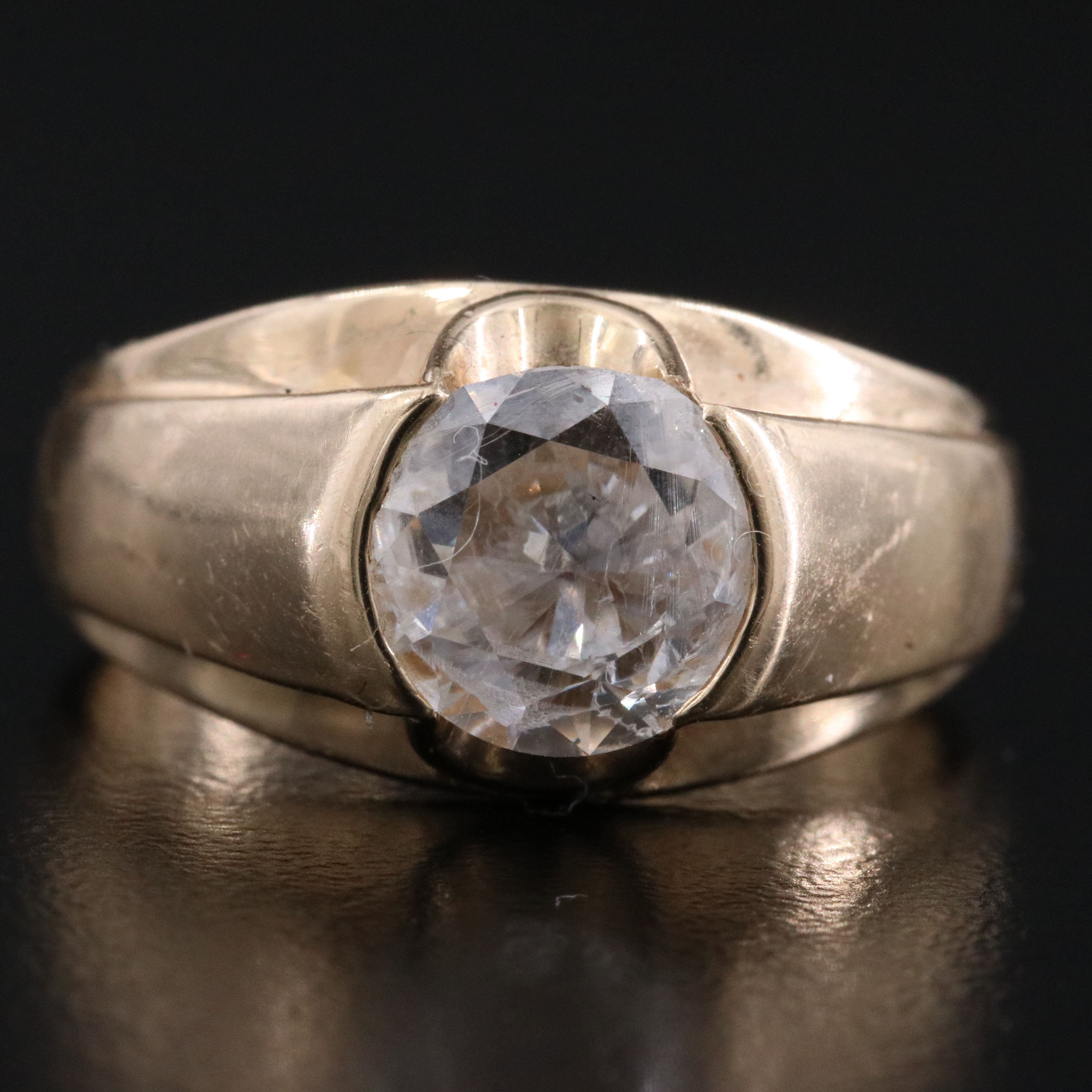 Scrap Lot 14K Lab Grown Diamond Solitaire Ring