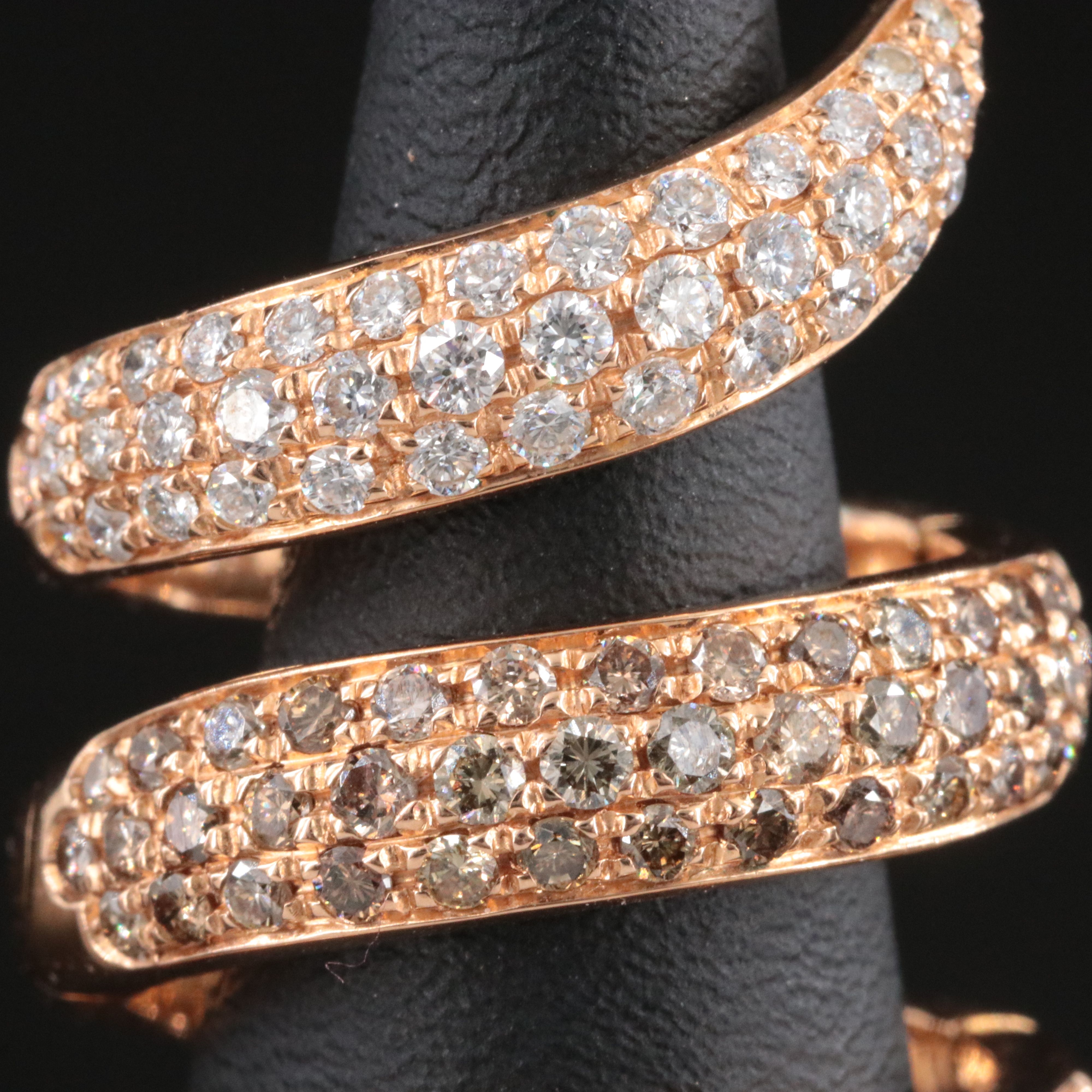 Staurino Fratelli Magic Snake 18K Rose Gold 2.52 CTW Diamond Flex Ring